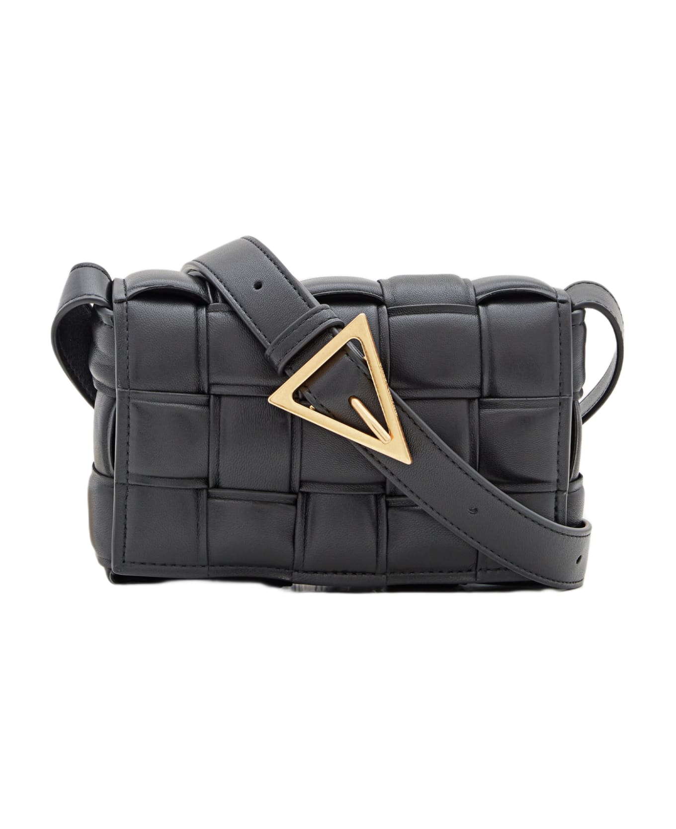 Bottega Veneta Small Padded Cassette Leather Shoulder Bag - BLACK