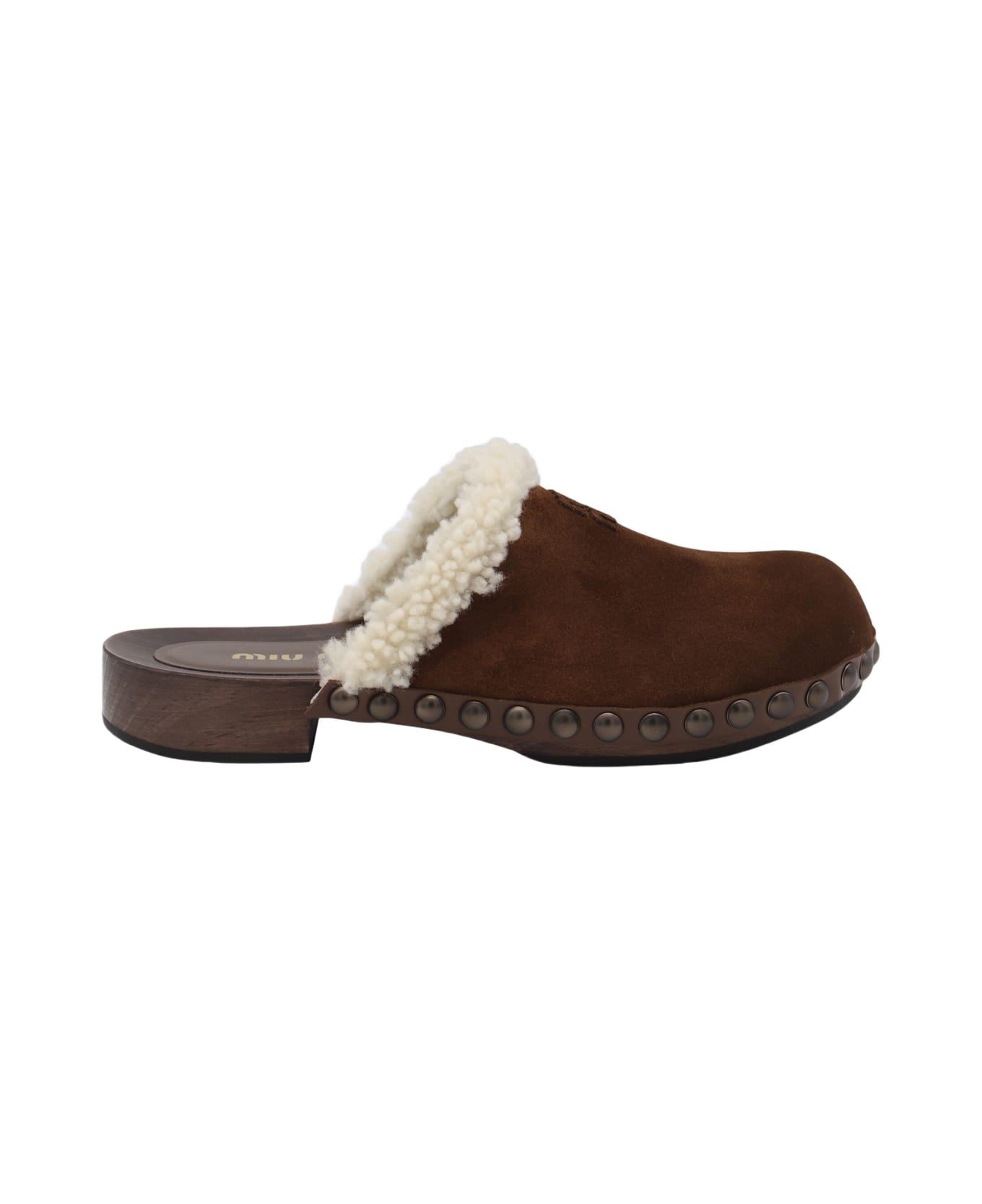 Miu Miu Camel Sandals - Brown