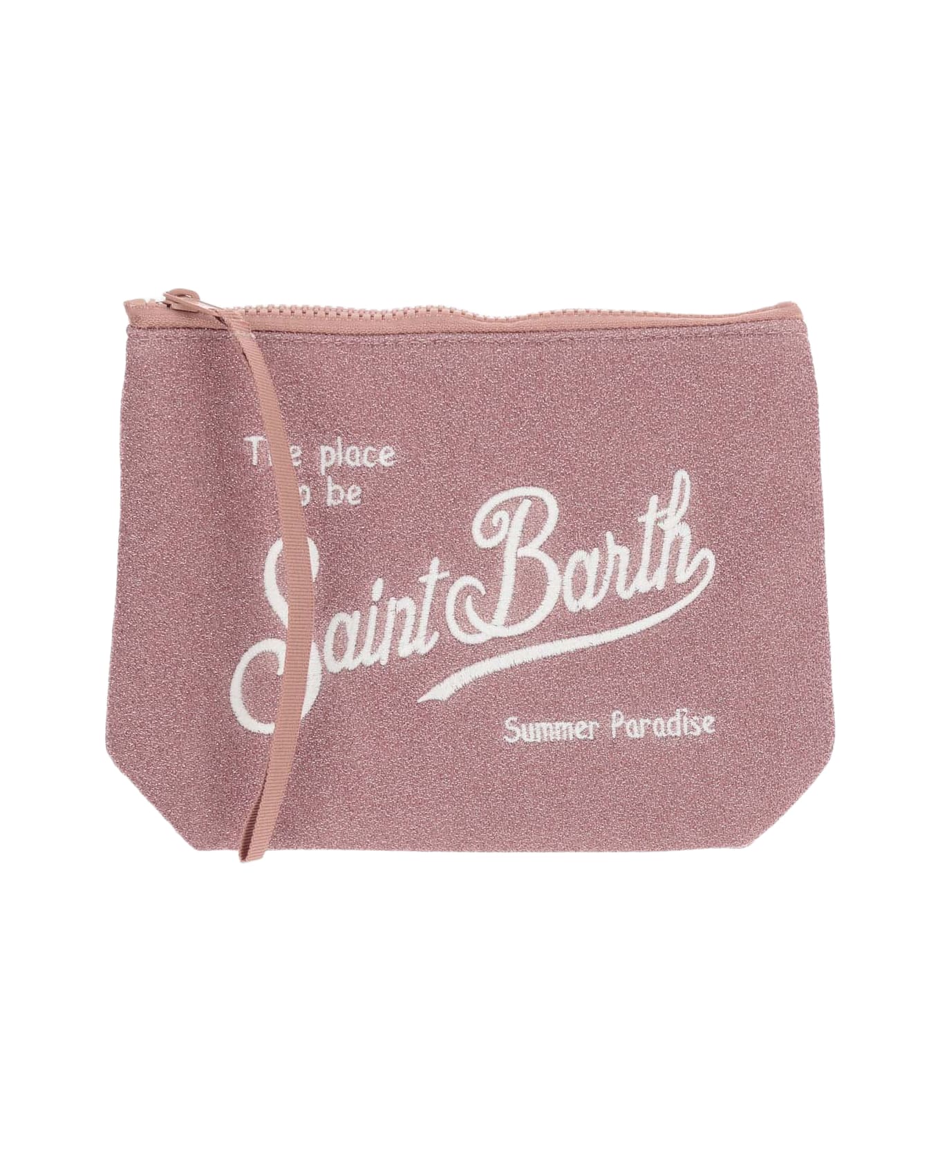 MC2 Saint Barth Scuba Clutch Bag With Logo - Pink