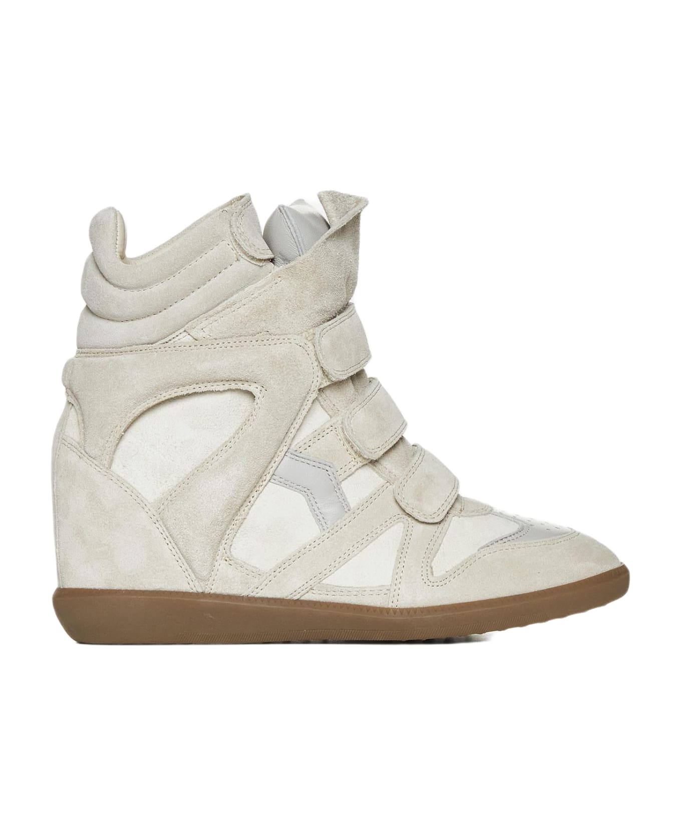 Isabel Marant Bekett Suede Wedge Sneakers - NEUTRALS