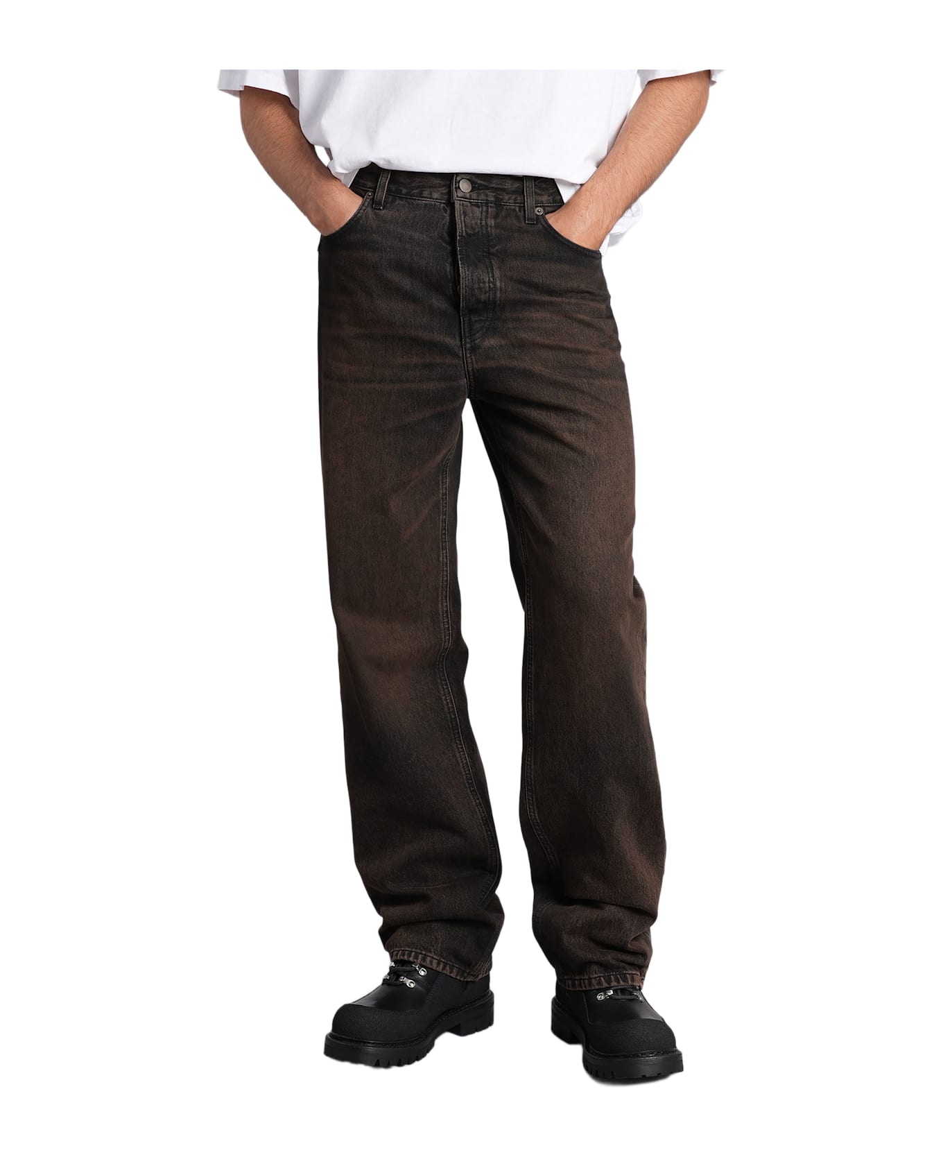 Haikure Logan Jeans In Brown Denim - brown