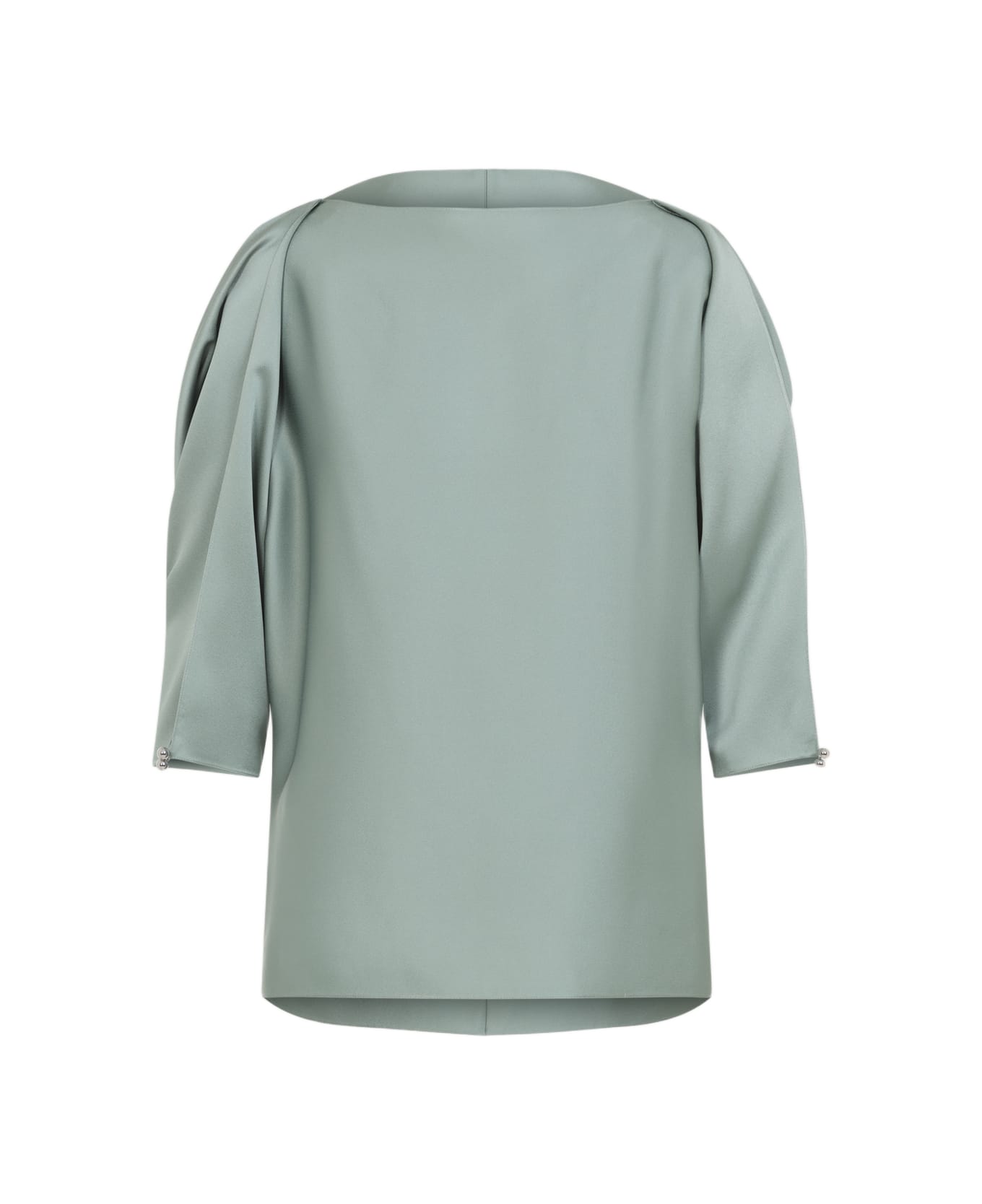 Lanvin Open Sleeve Blouse - Vert De Gris