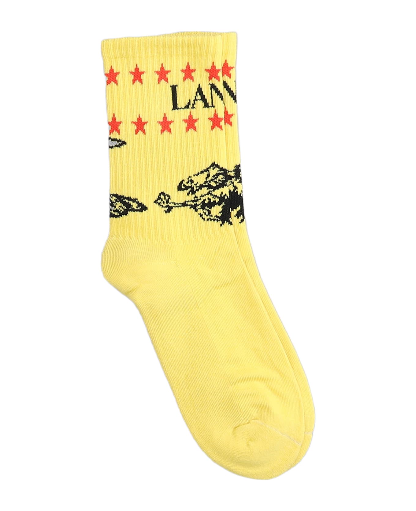 Lanvin Socks In Yellow Cotton - yellow 靴下