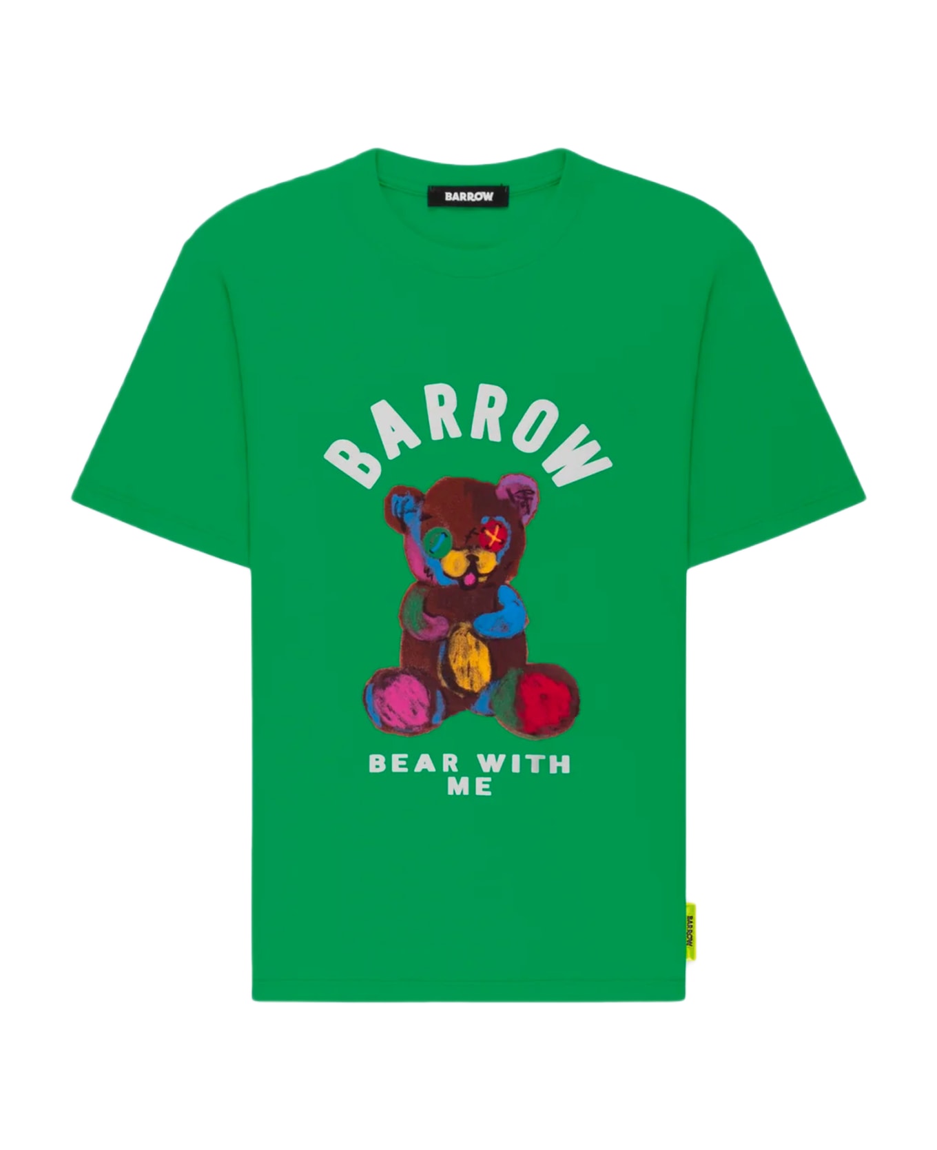 Barrow Jersey T-shirt Unisex Emerald Green Cotton T-shirt With Teddy Bear Front Print Barrow