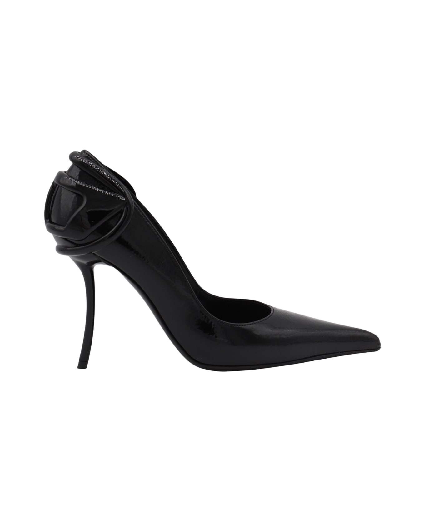 Diesel Leather Pumps - BLACK