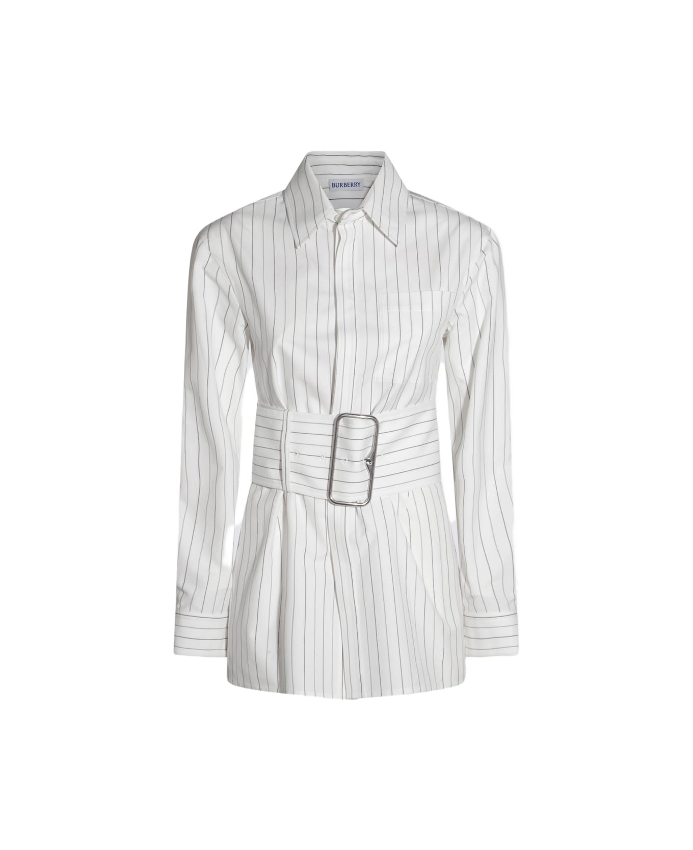 Burberry White Cotton Shirt - STRING/COAL