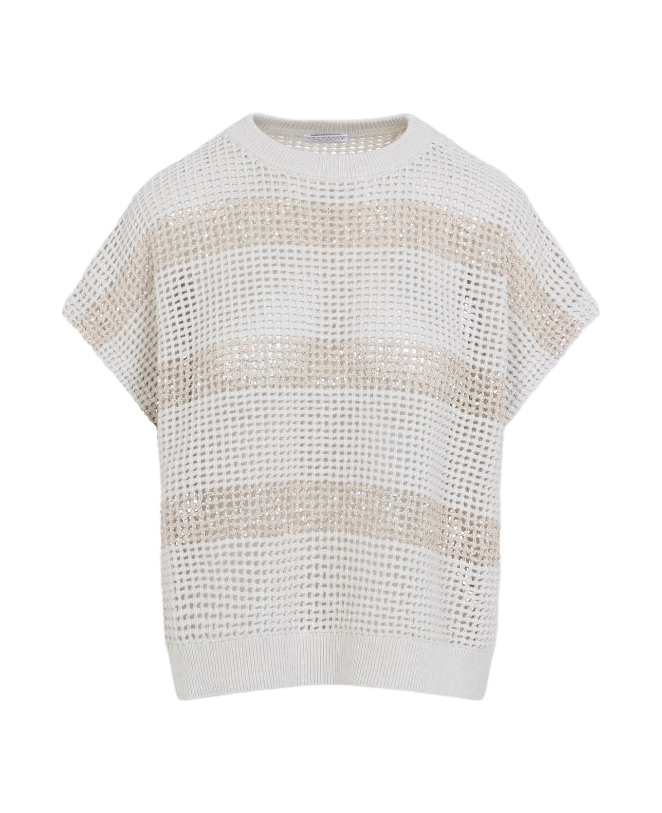 Brunello Cucinelli Knit Striped Sweater - Avena ニットウェア