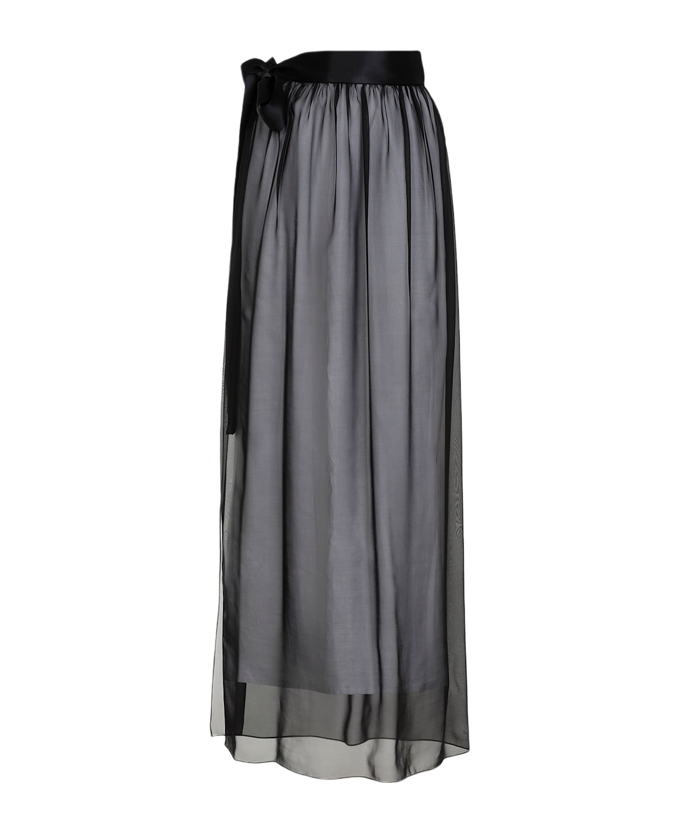 Dolce 
Gabbana Silk Long Skirt - Nero
