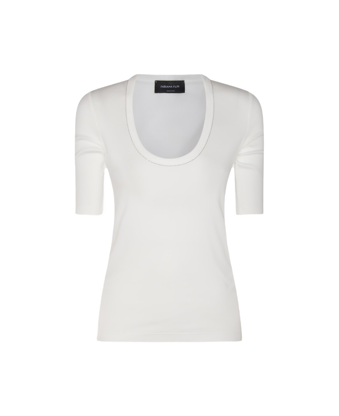 Fabiana Filippi White Cotton T-shirt - White Tシャツ