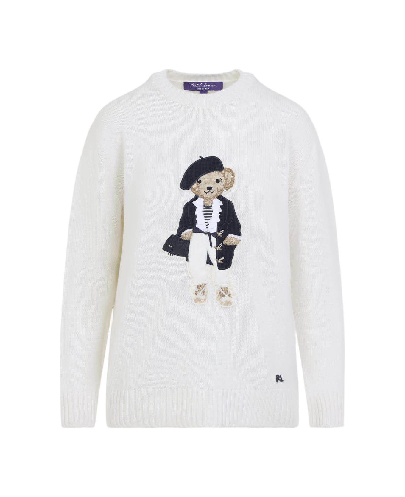 Ralph Lauren Long Sleeves Bear Pullover - Lux Cream