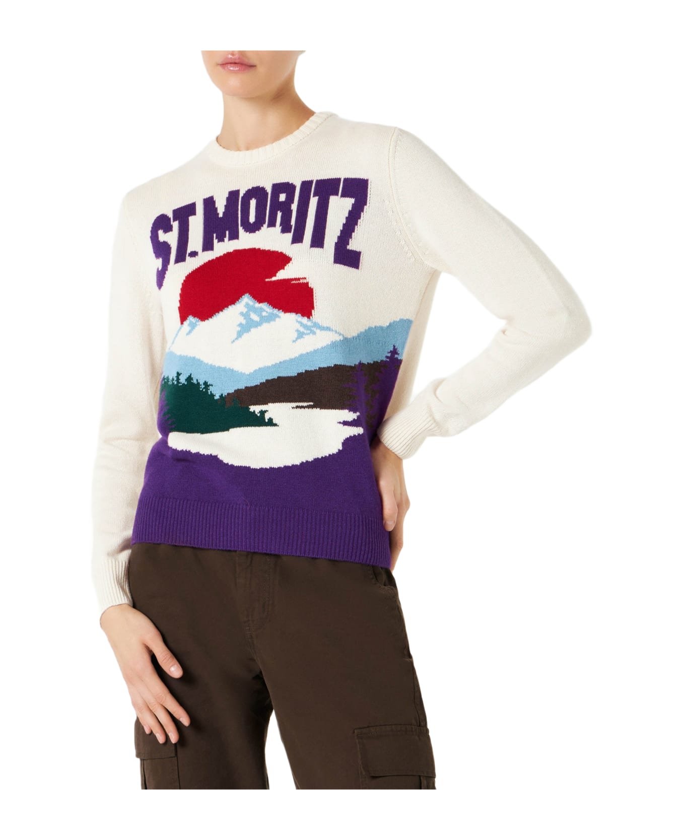 MC2 Saint Barth Woman Crewneck Sweater With St.moritz ニットウェア