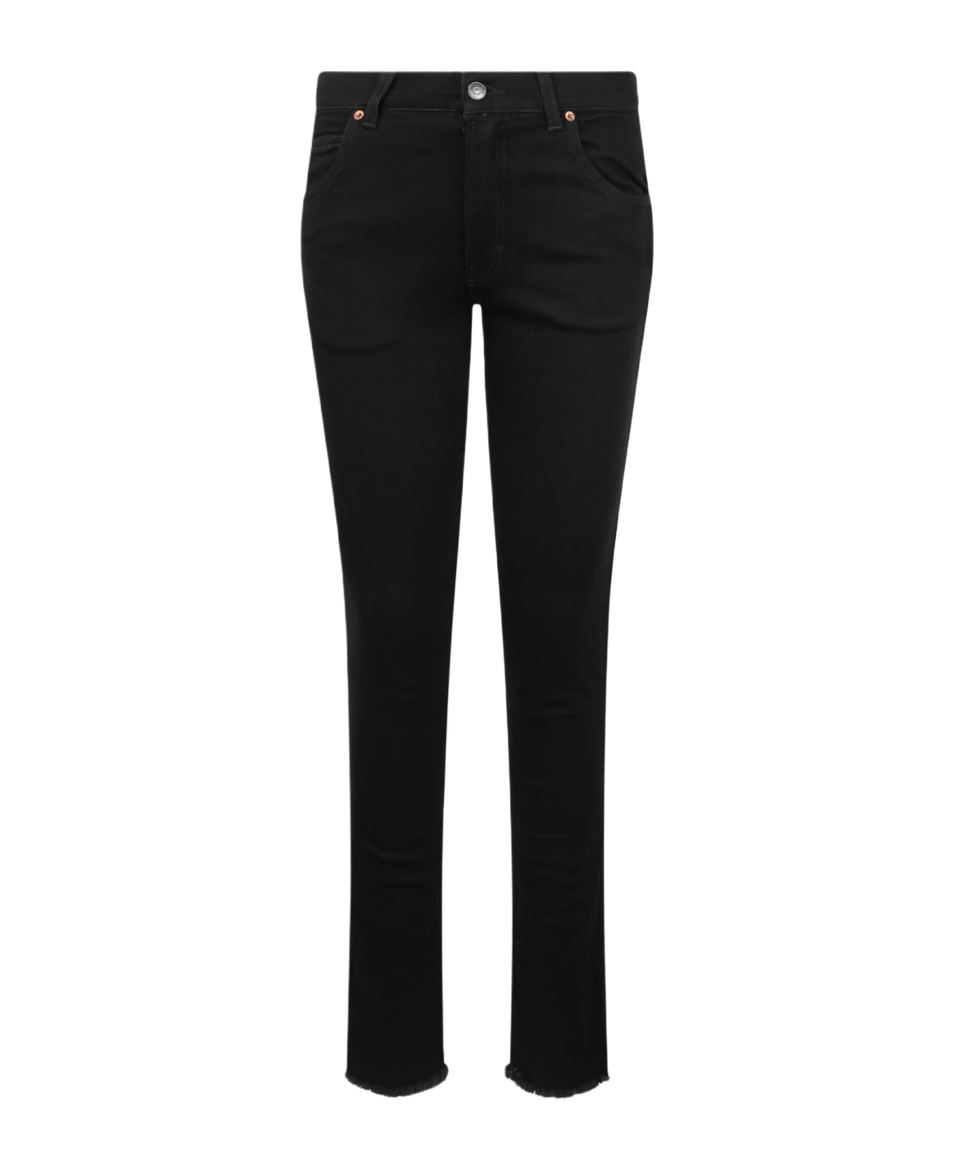Haikure Sherry Slim Black Rinse Denim Jeans - Black
