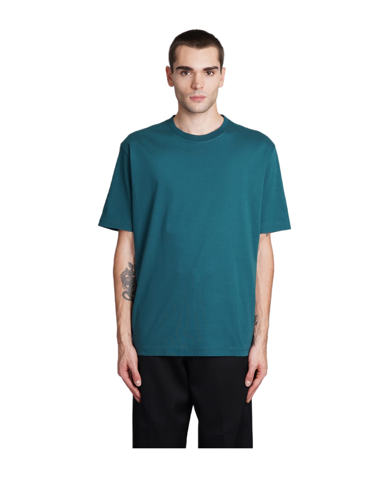 Lanvin T-shirt In Green Cotton - green