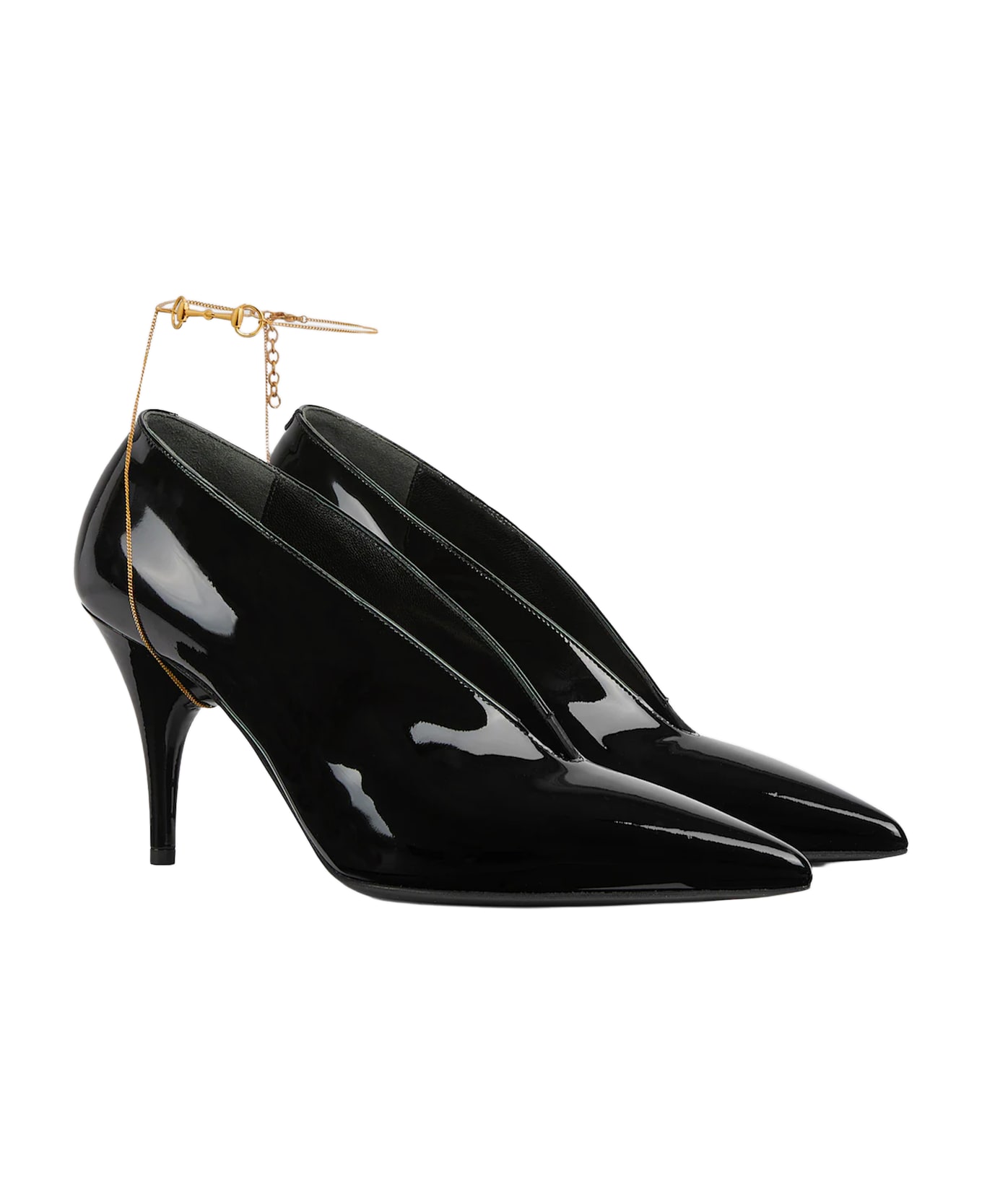 Gucci Black Leather Gucci 97 Pumps - Black