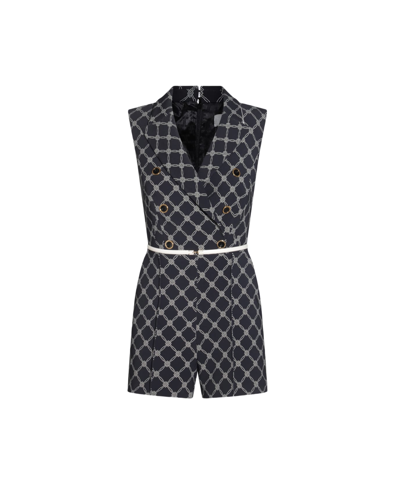 Elisabetta Franchi Black Jumpsuit - NERO/BURRO