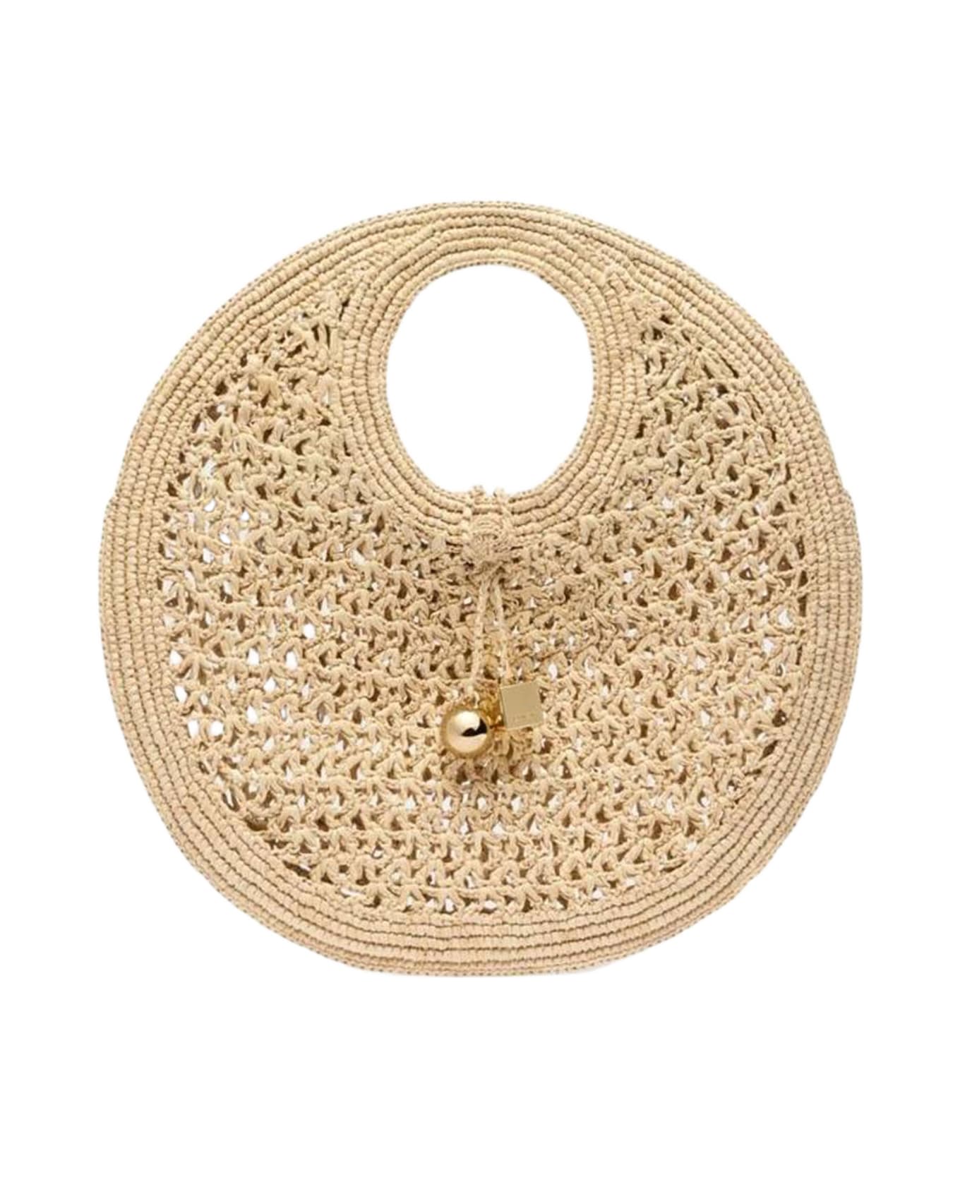 Jacquemus The Small Round Bag Beach - Natural