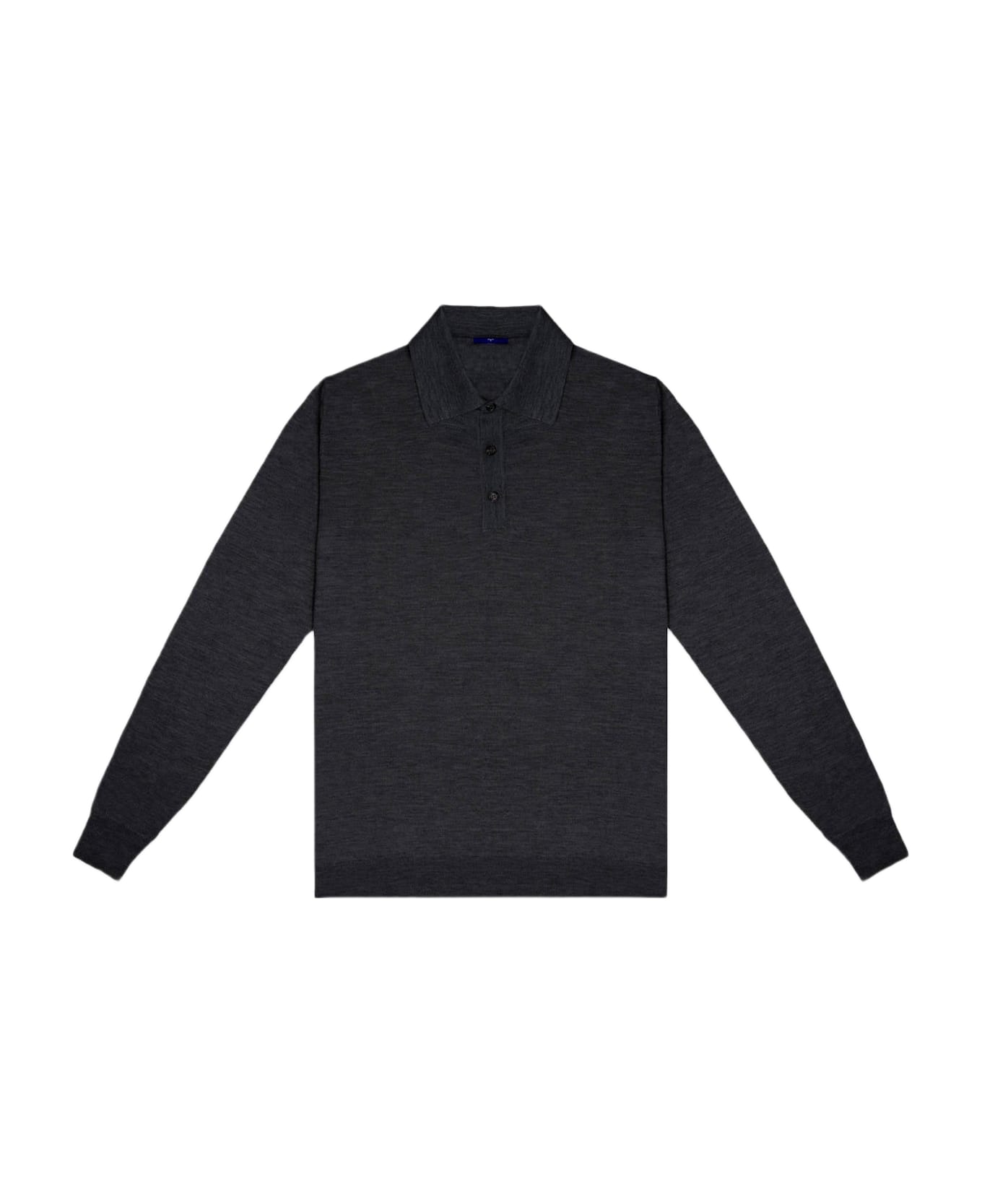 Larusmiani Long Sleeve Polo Coppa Europa Sweater - Black