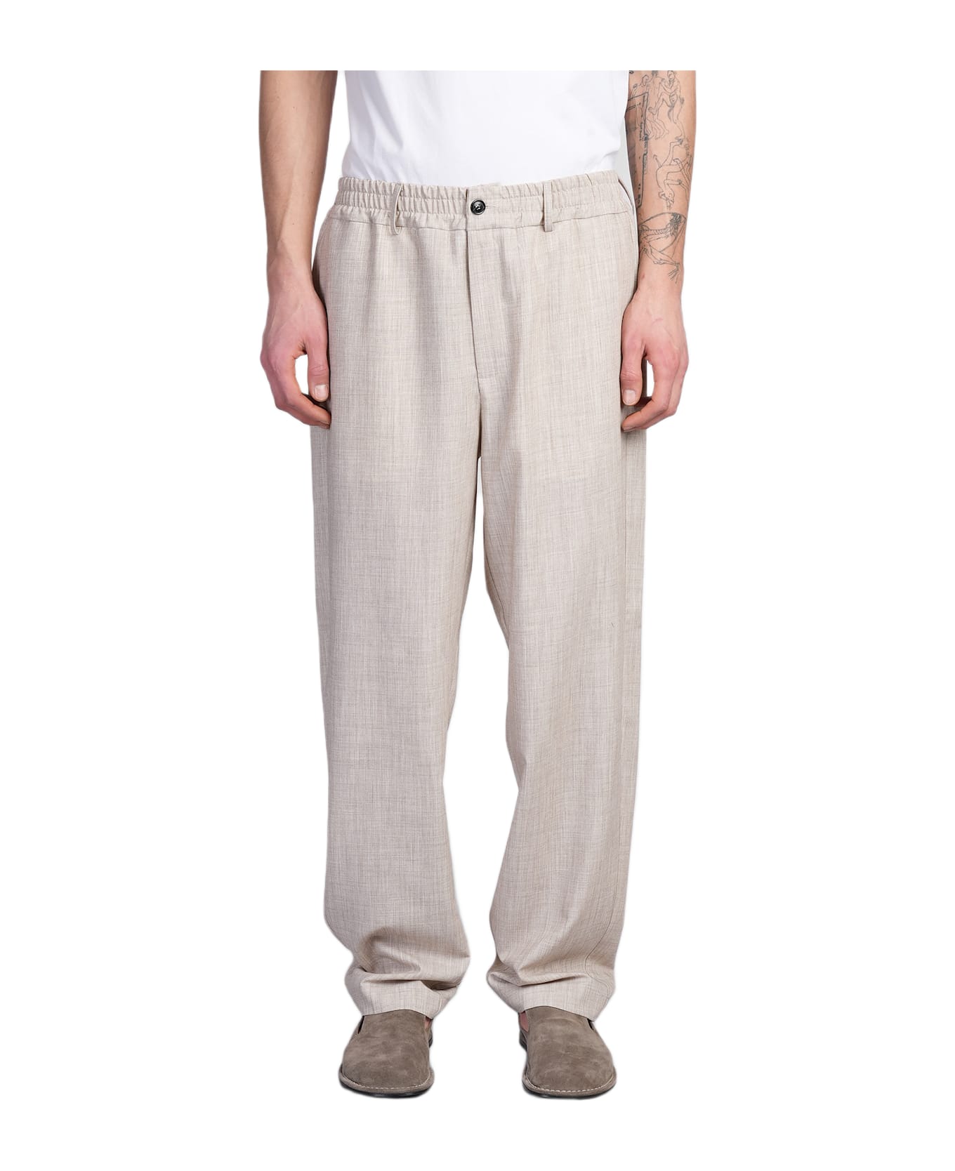 Mauro Grifoni Pants In Beige Polyester - beige