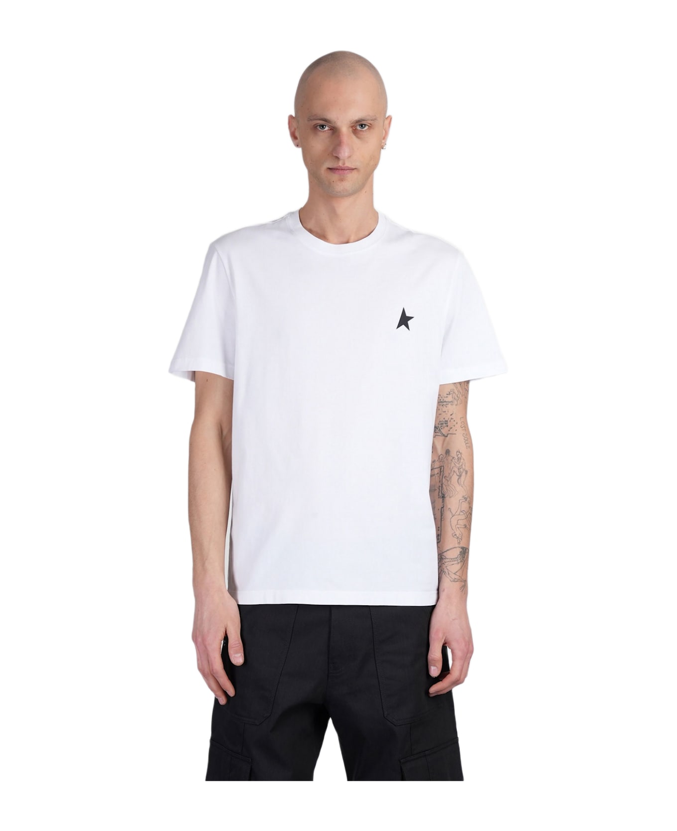 Golden Goose T-shirt In White Cotton - white
