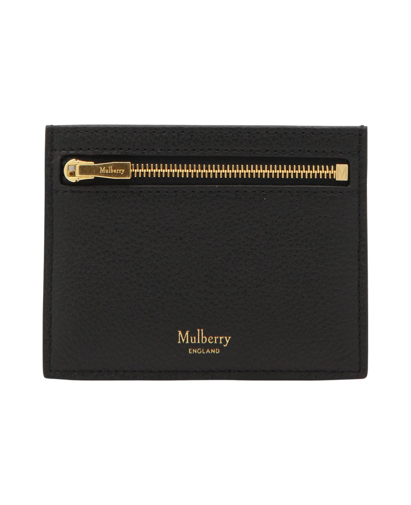 Mulberry Card Holder With Zip - Black