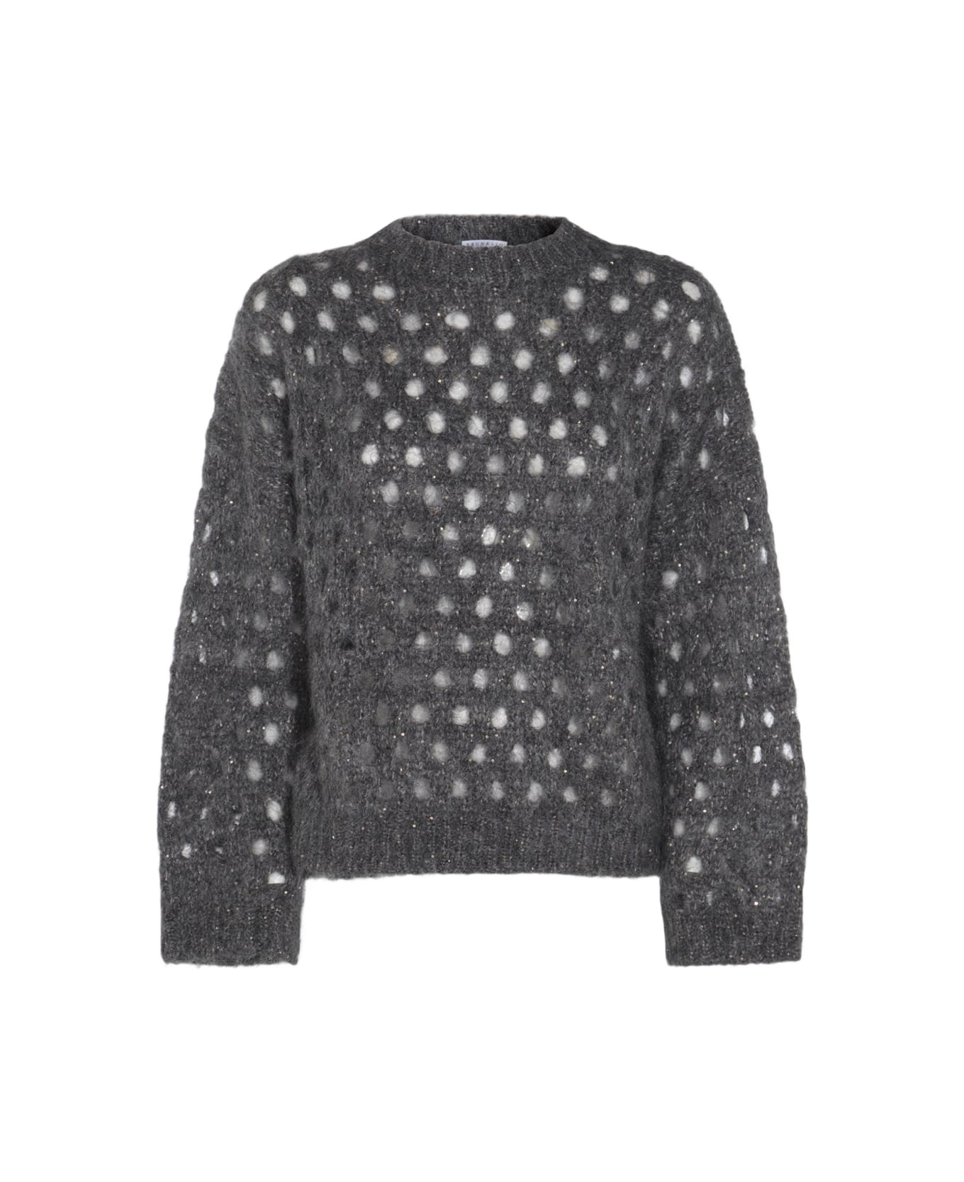 Brunello Cucinelli Dark Grey Mohair Knitwear - Grey