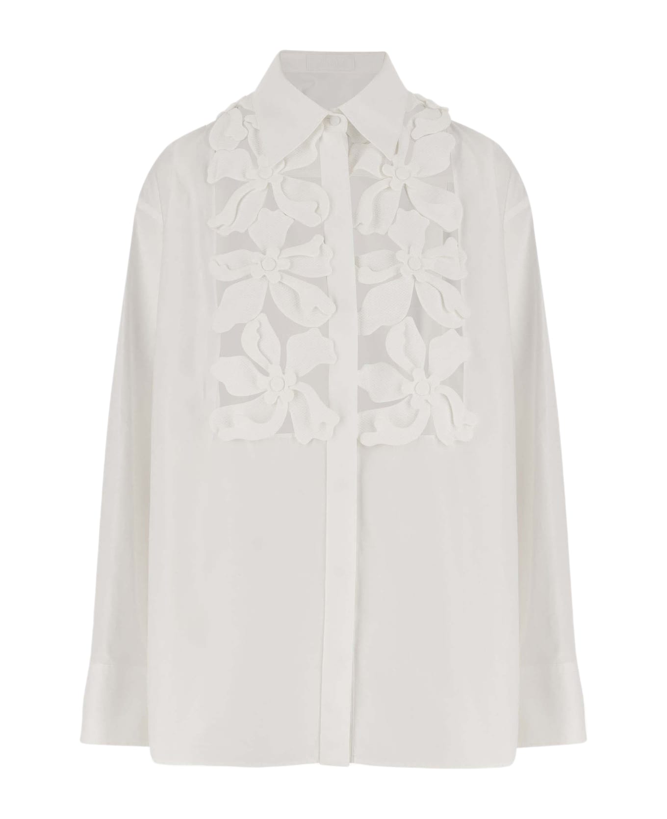 Valentino Cotton Poplin Shirt - White