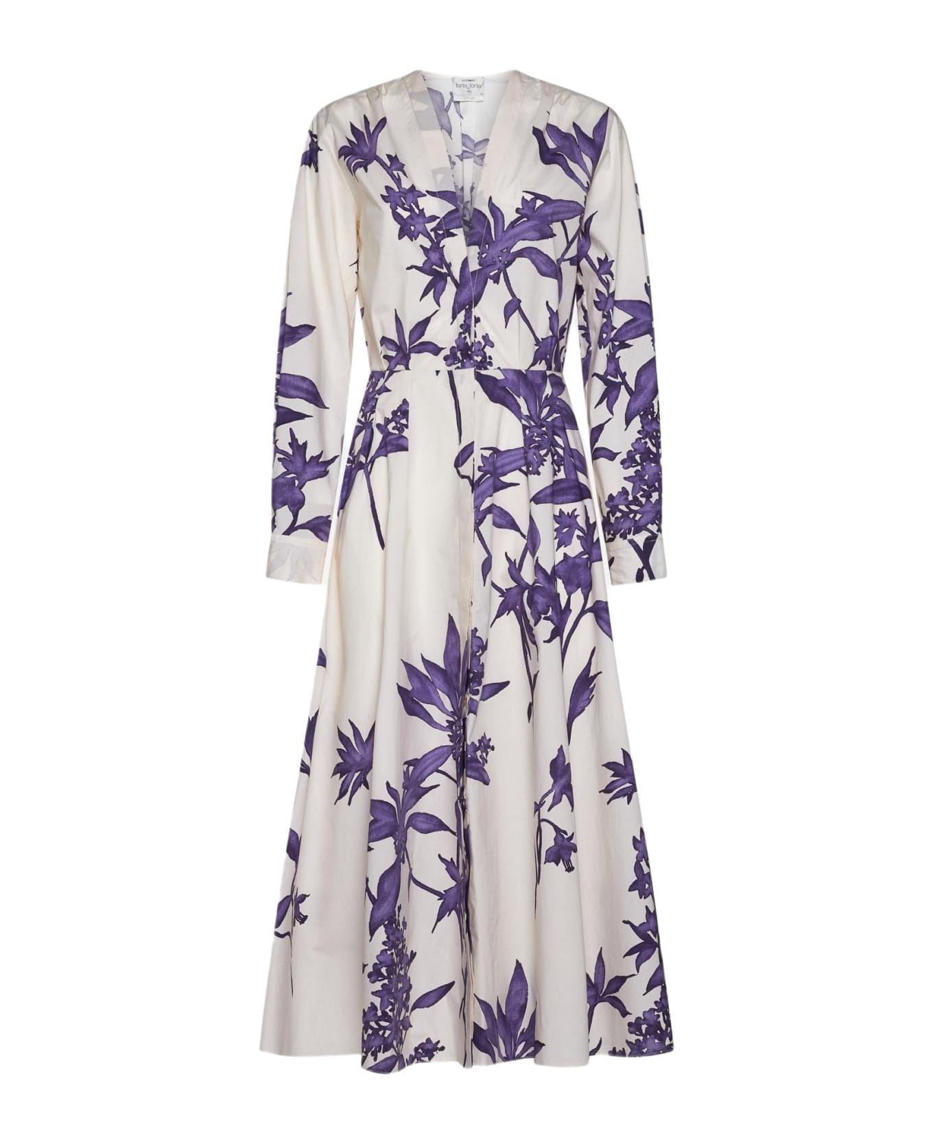 Forte_Forte Herbarium Cotton Long Shirt Dress - Majestic ワンピース＆ドレス