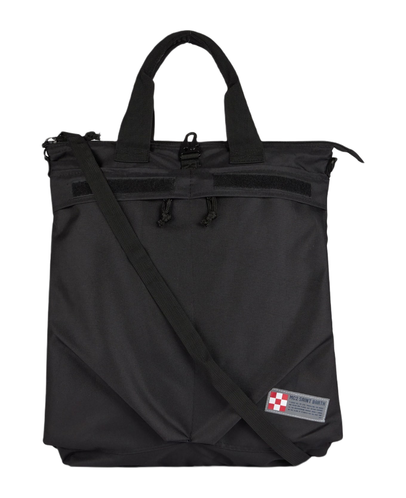 MC2 Saint Barth Black Technic Fabric Backpack Helmut - BLACK