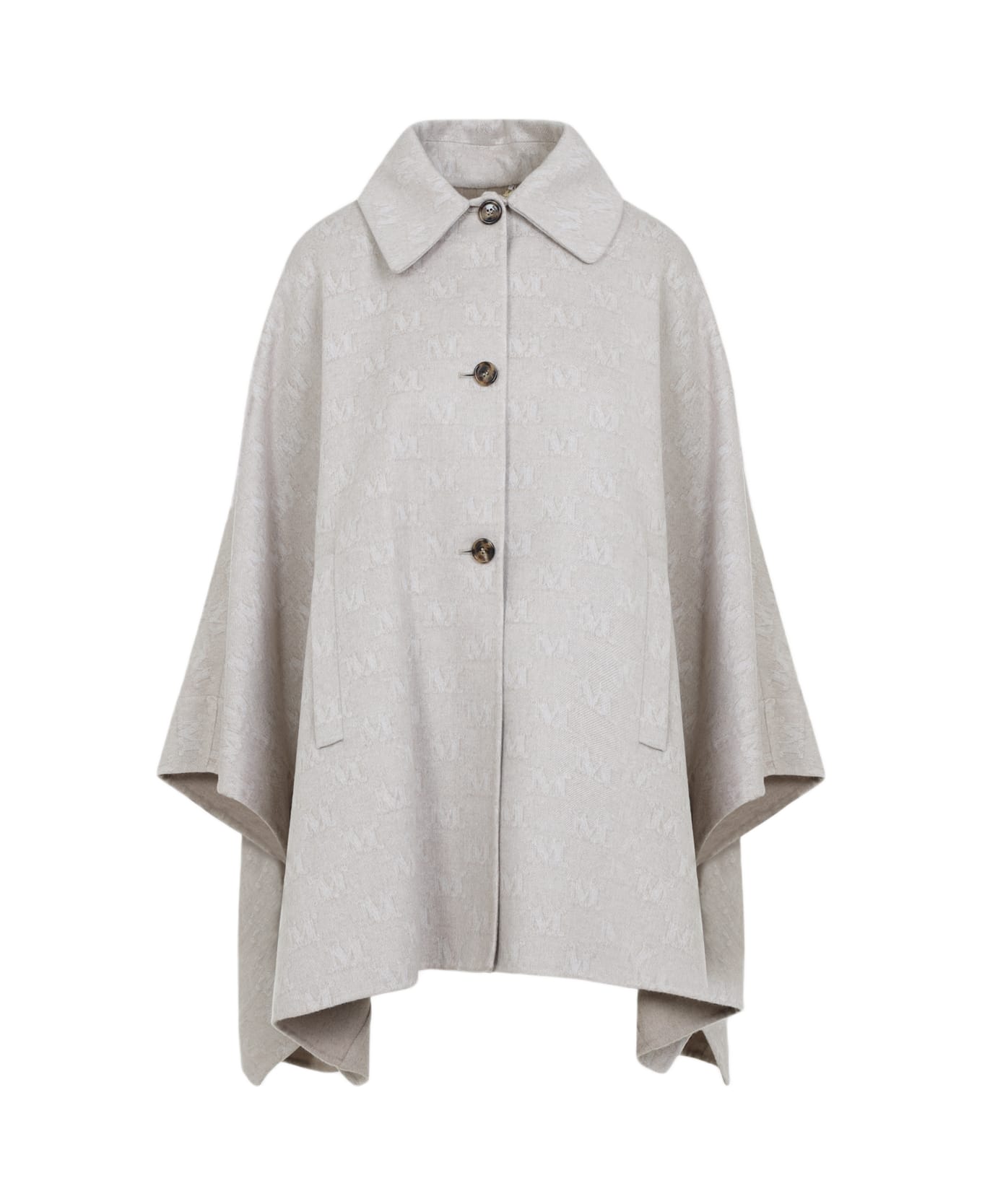 Max Mara Jago Logo Long Cape - Albino Cammello
