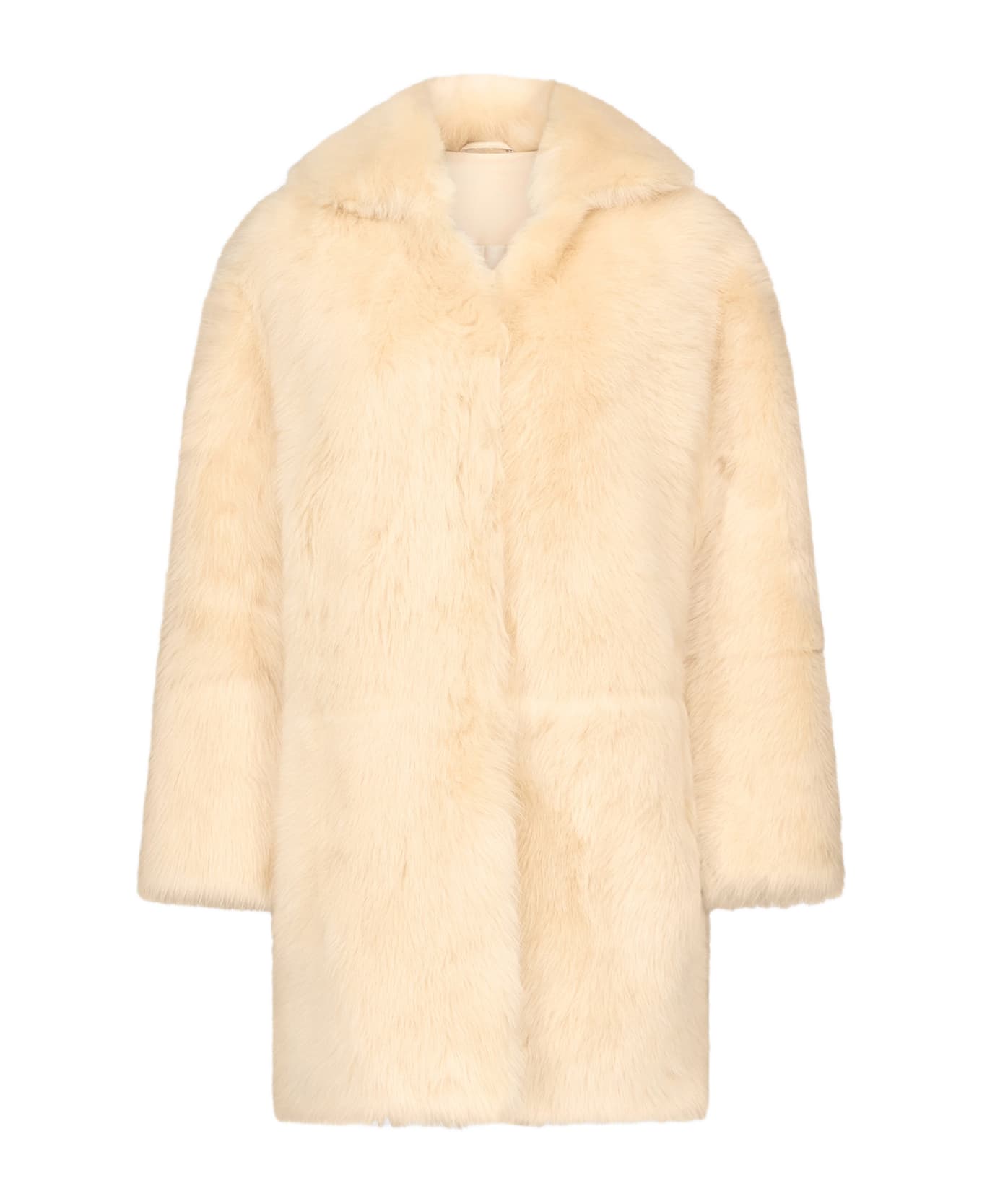 Loulou Studio Ruben Shearling Coat - Beige