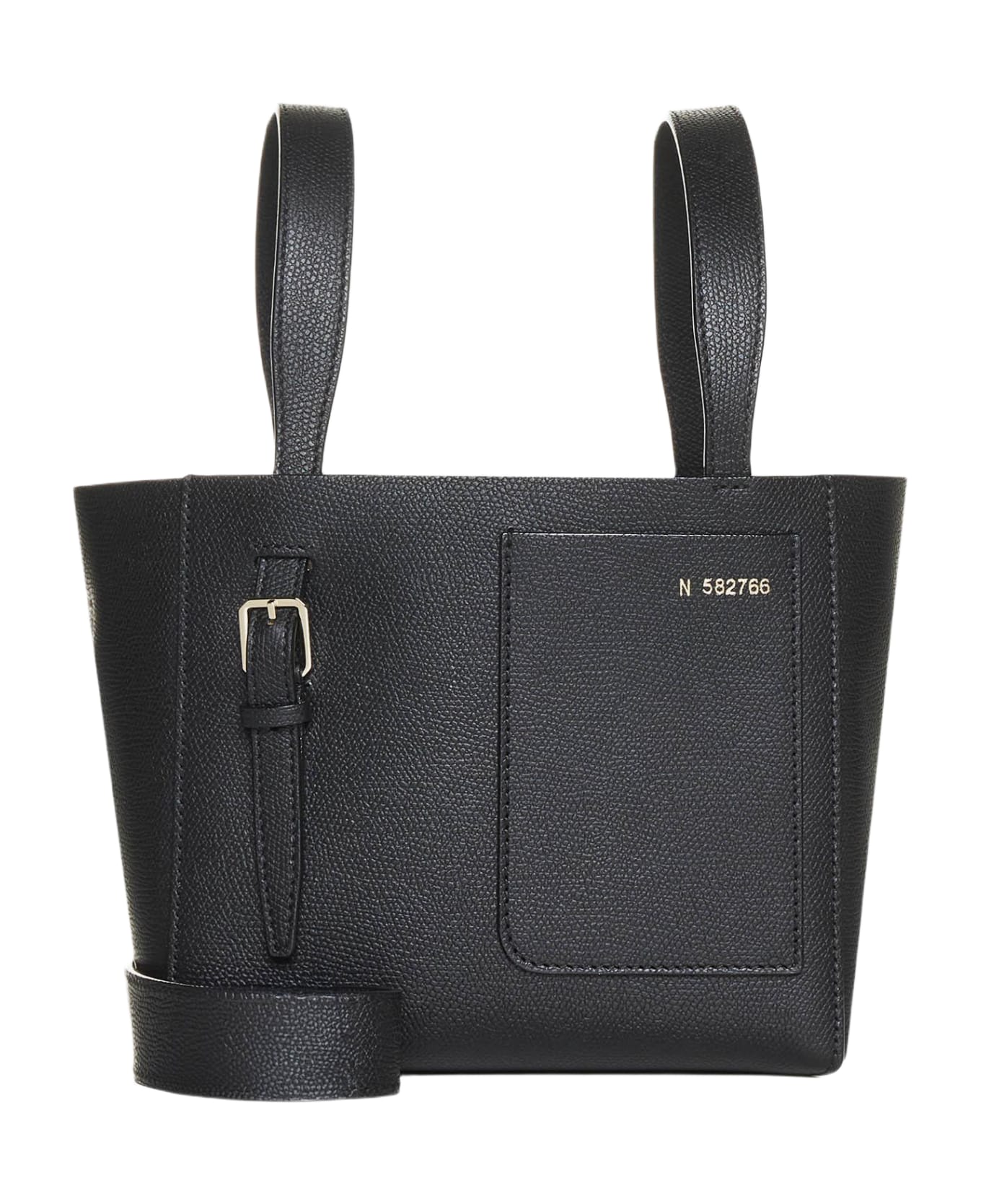 Valextra Leather Mini Bucket Bag - Nero