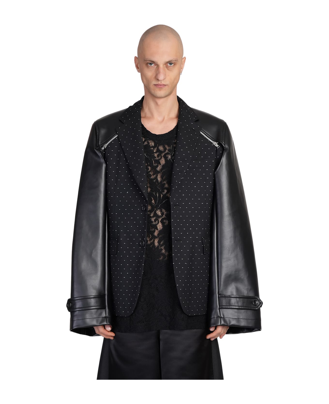 Comme Des Garçons Homme Plus Blazer In Black Wool - black