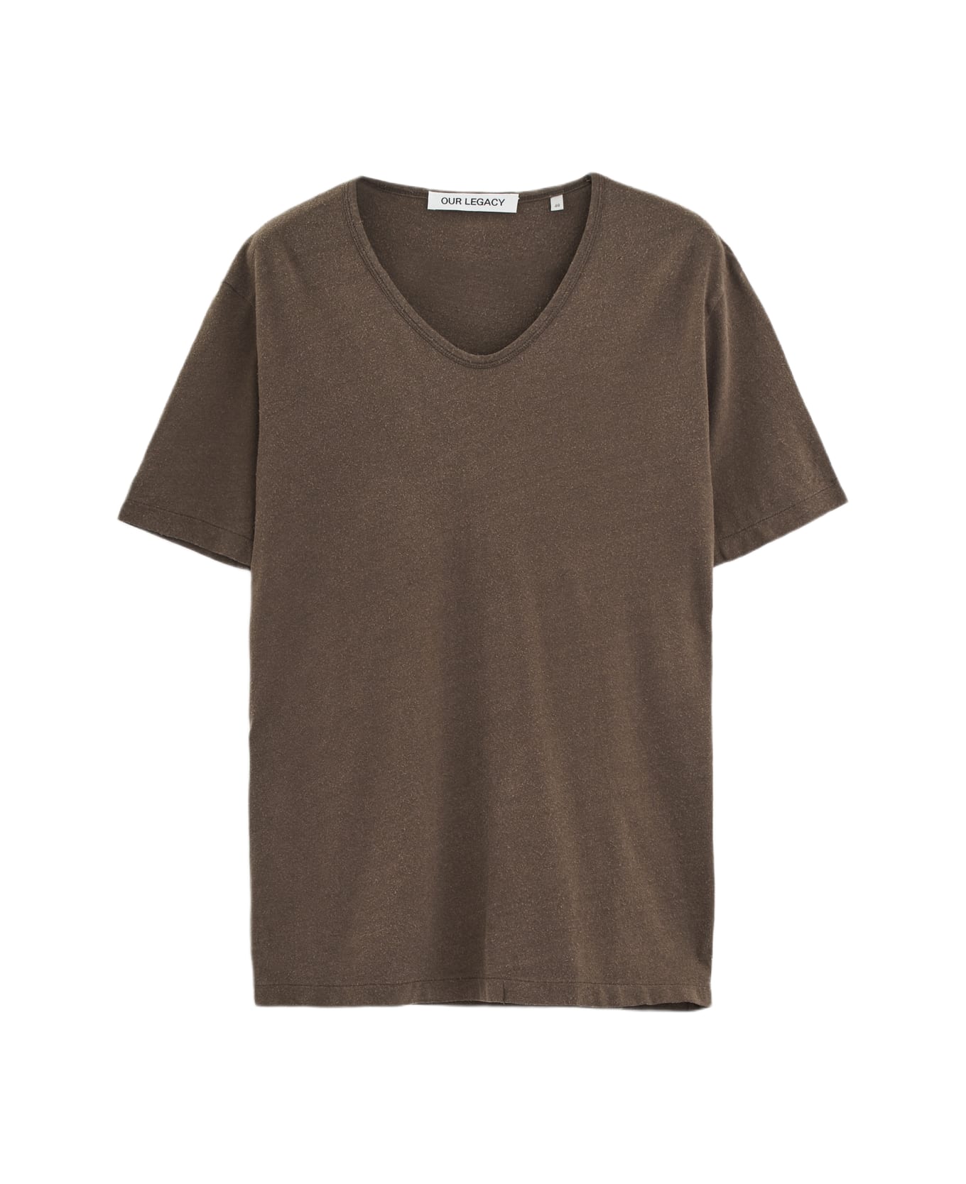 Our Legacy U-neck T-shirt - brown