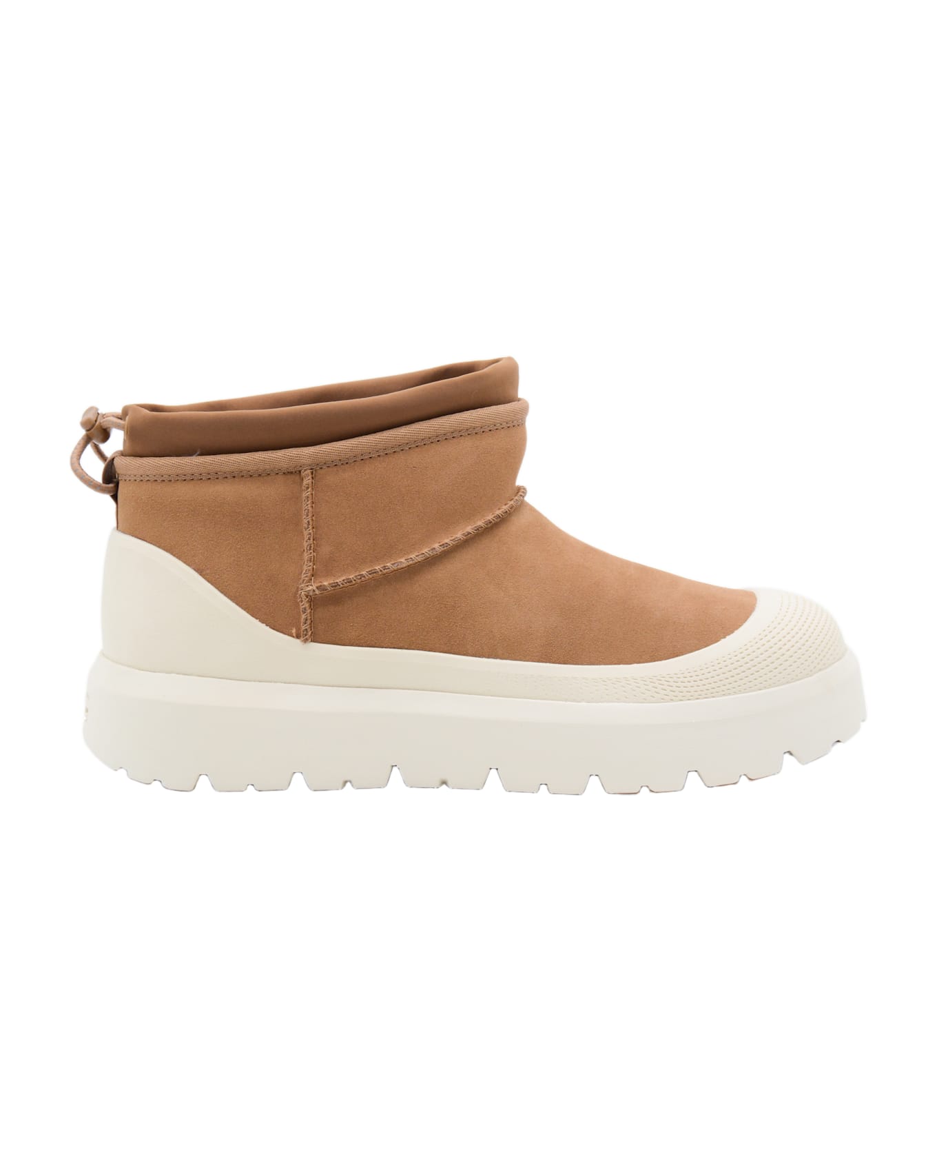 UGG Camel And White Ultra Mini Boots - CHESTNUT/WHITECAP