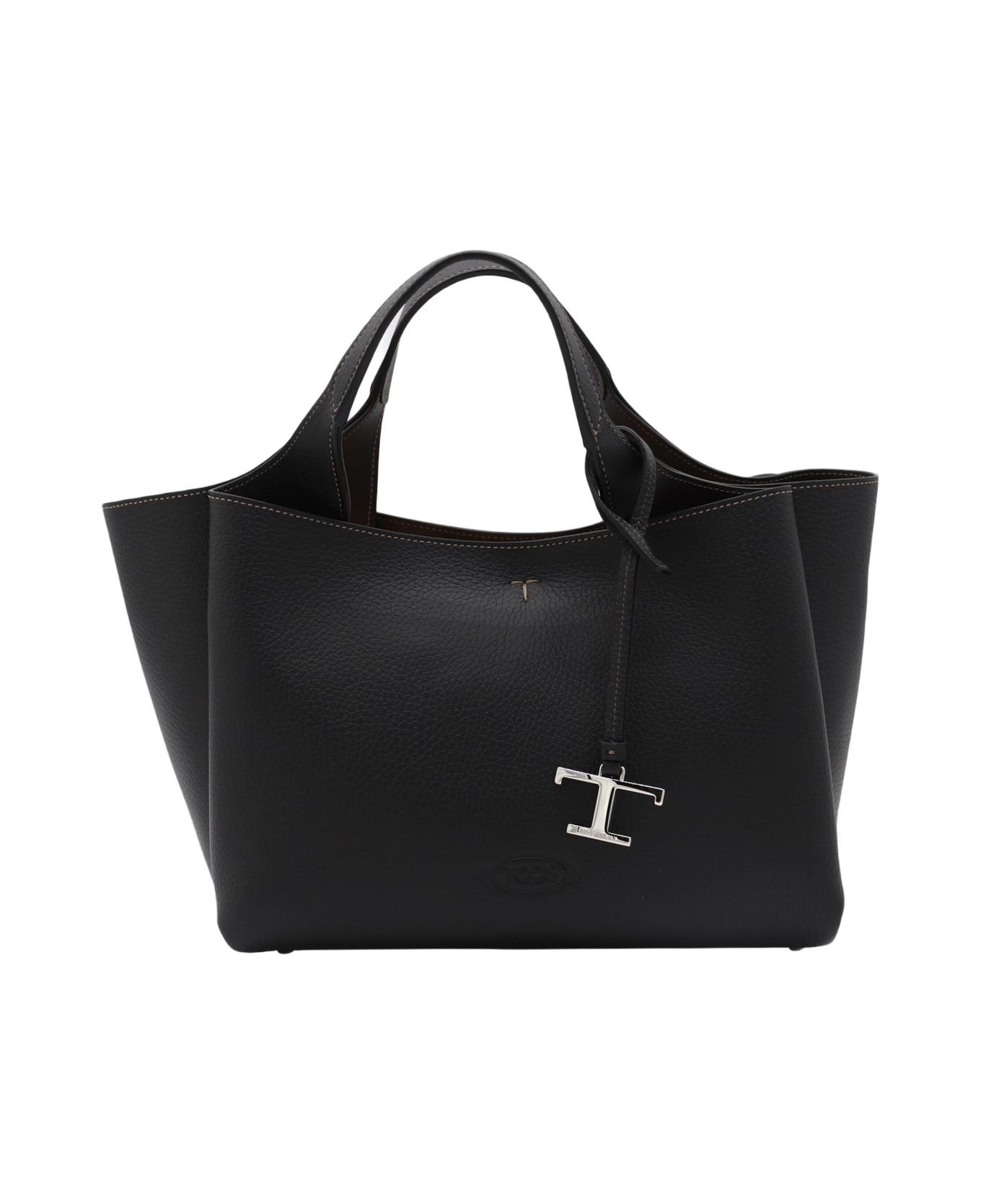 Tod's Black Leather Top Handle Bag