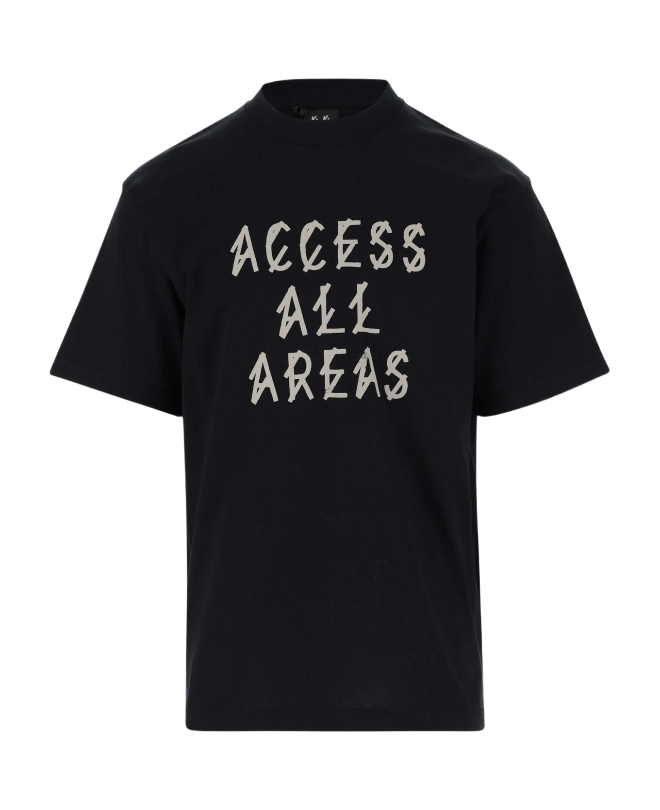44 Label Group Cotton T-shirt With Graphic Print And Logo - Black + aaa print