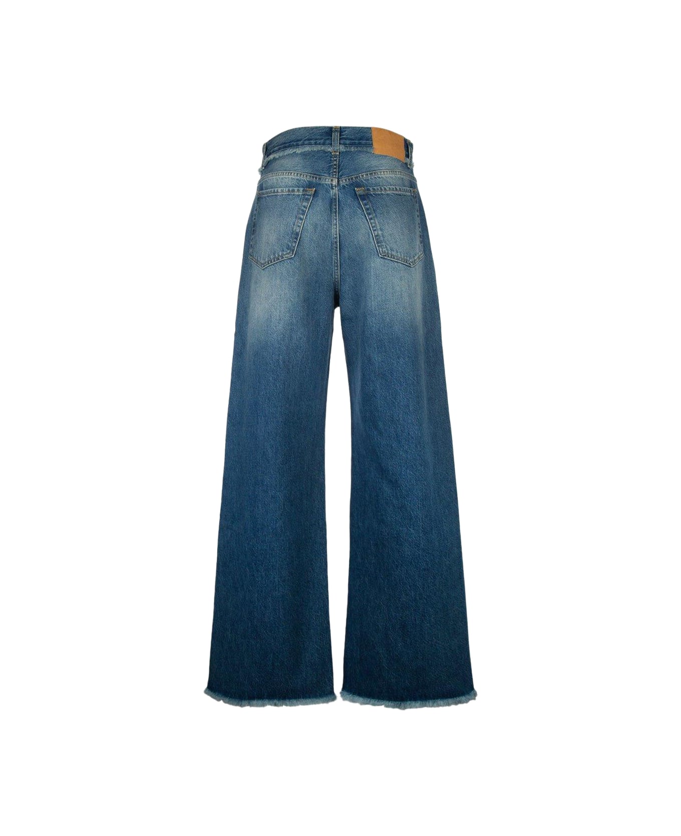 Alanui Fringed Relaxed Denim Pants - Dark wash