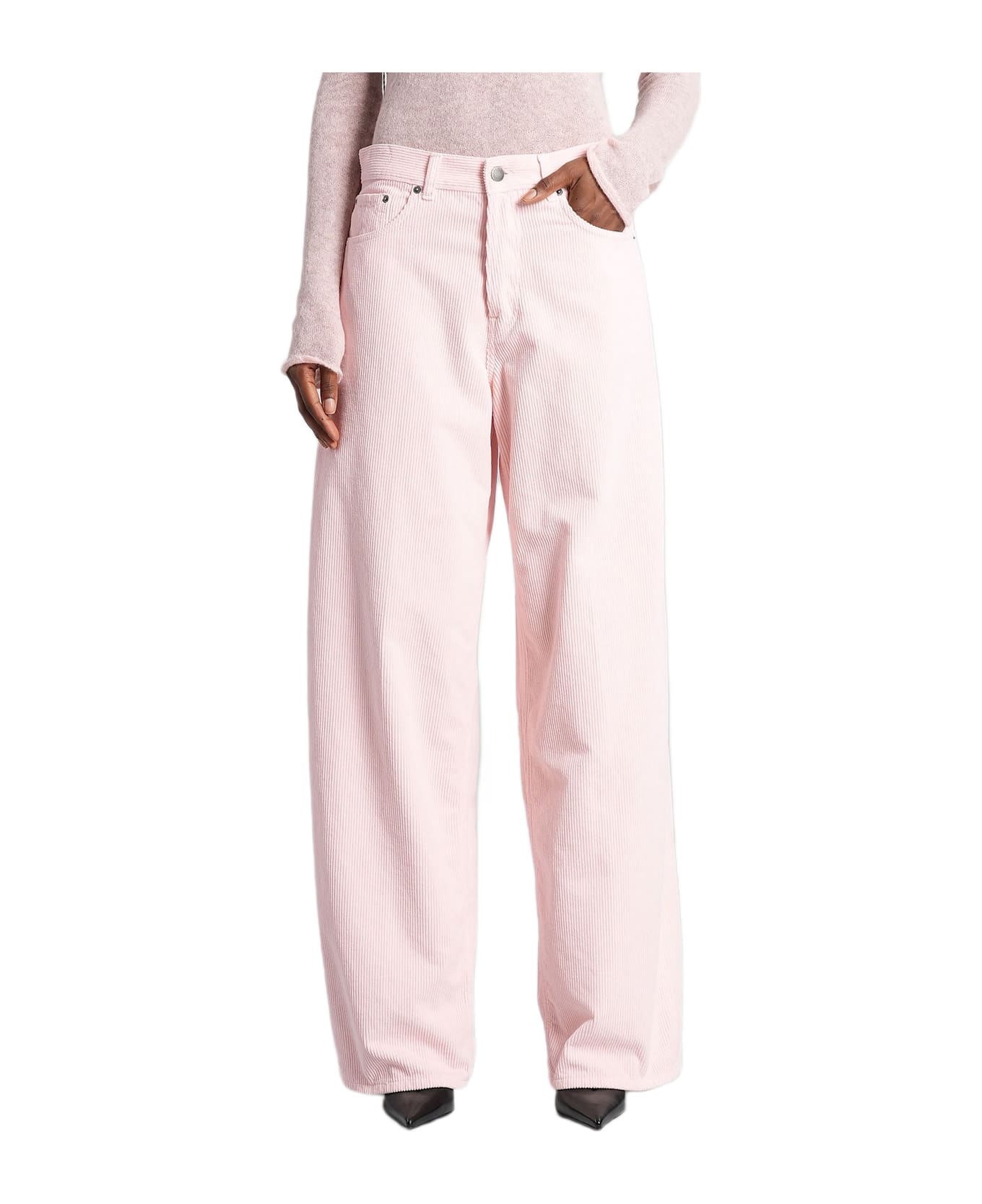 Haikure Bethany Velvet Pants In Rose-pink Cotton - rose-pink