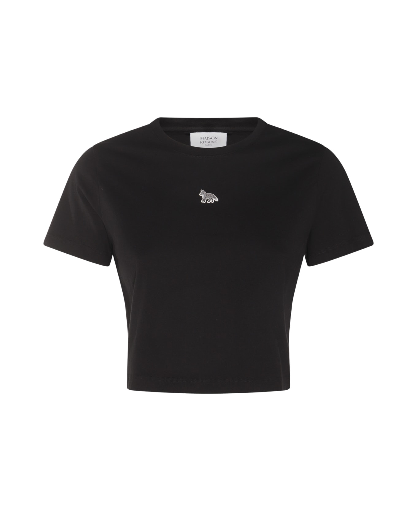 【関税・送料込み】MAISON KITSUNE BLACK COTTON T-SHIRT Maison Kitsuné Black Cotton T-shirt | italist