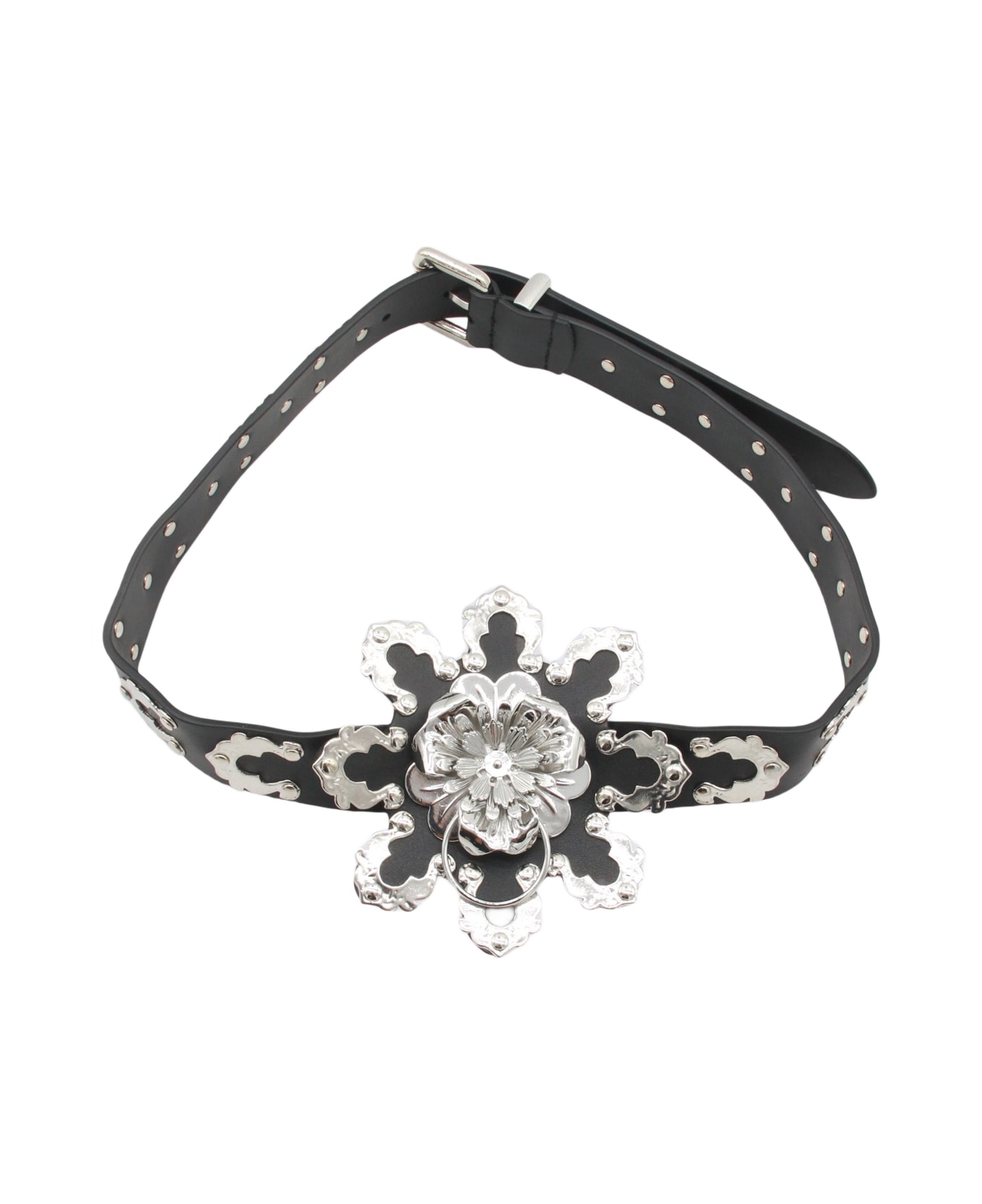 Blumarine Black Leather Belt - Black