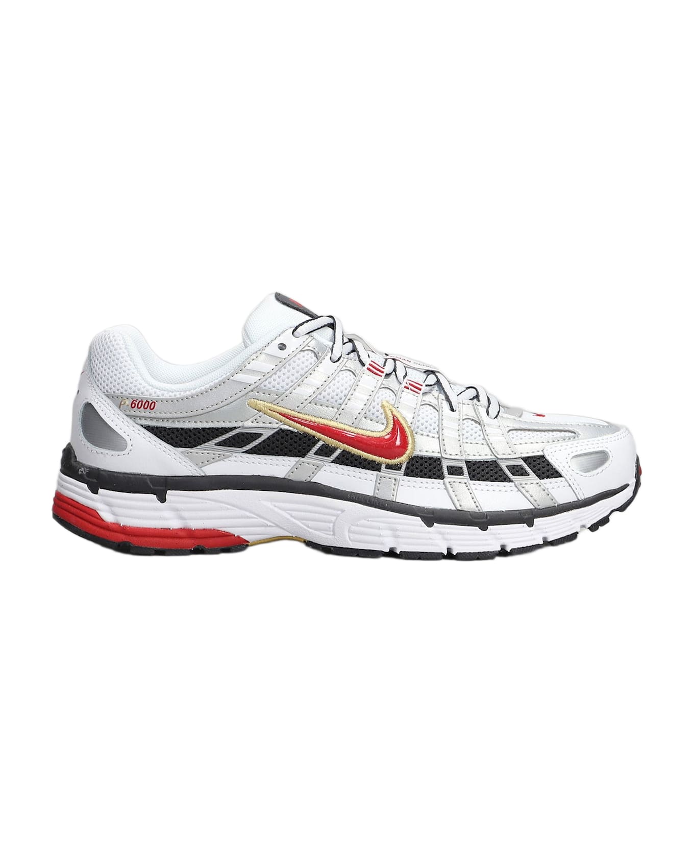 Nike P-6000 Sneakers In White Leather And Fabric - white