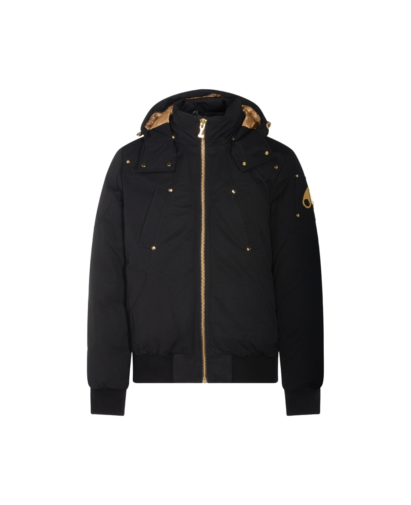 Moose Knuckles Black Cotton Casual Jacket - Black