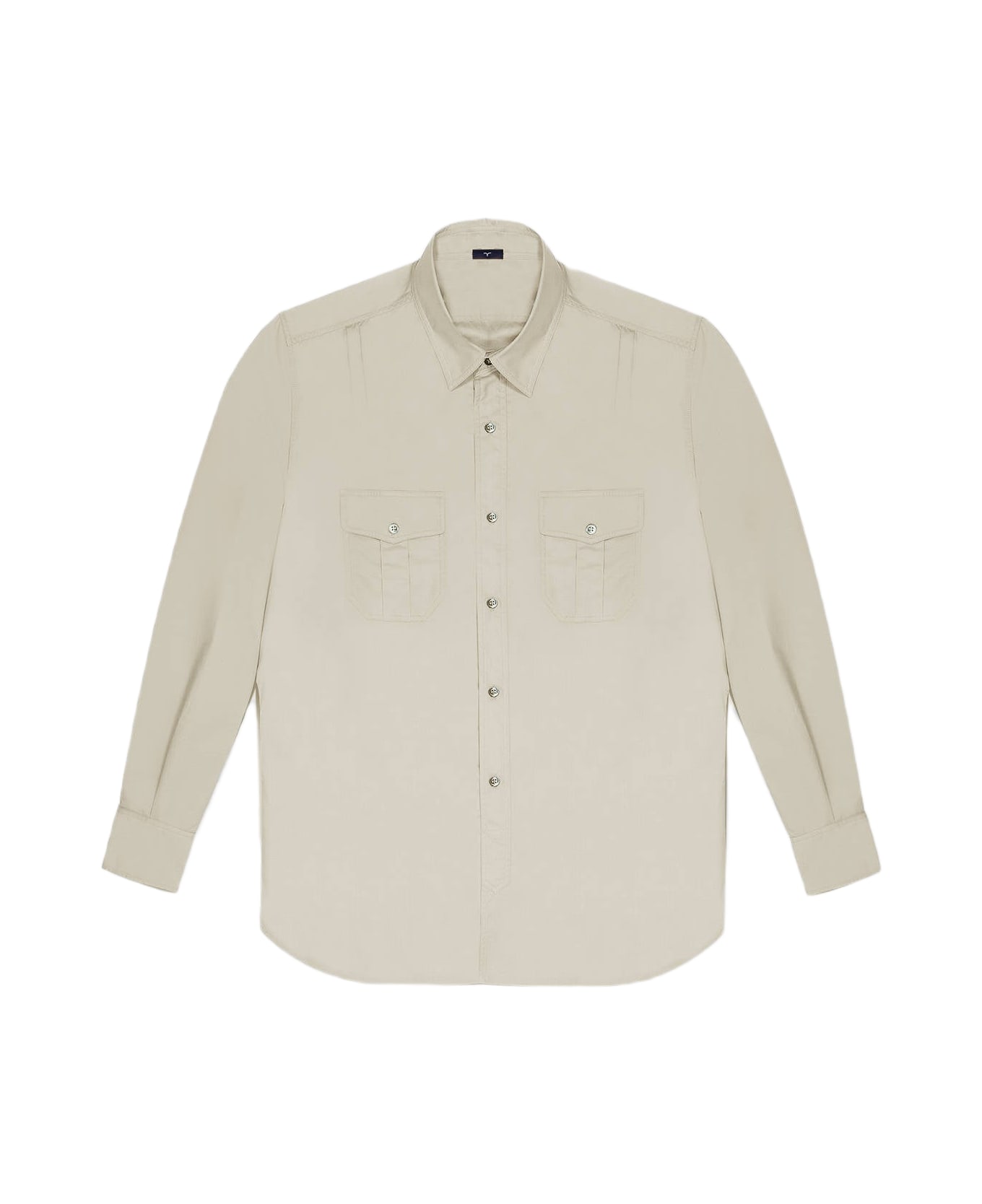 Larusmiani Military Cotton Shirt Shirt - LightGray
