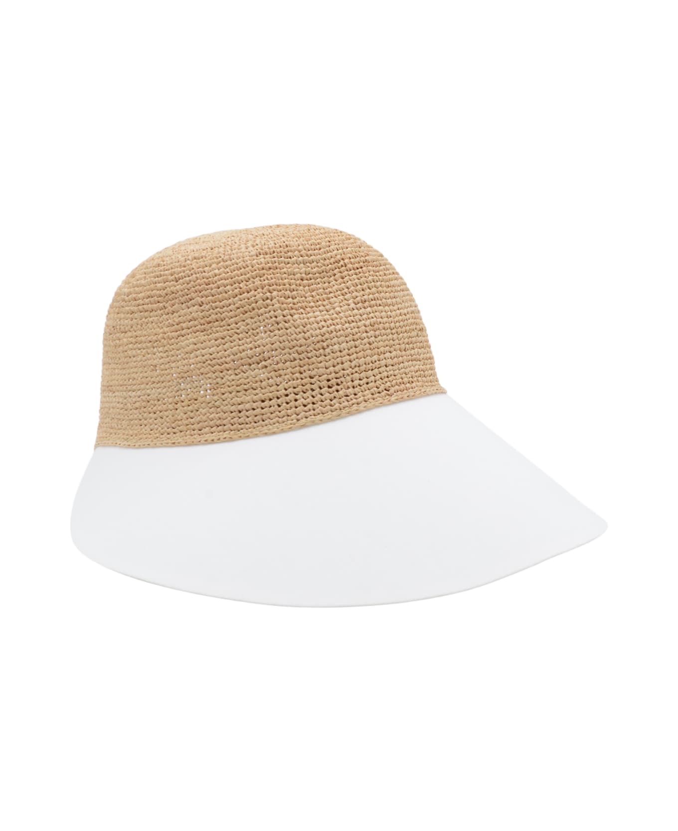 Helen Kaminski Natural And White Raffia Hat