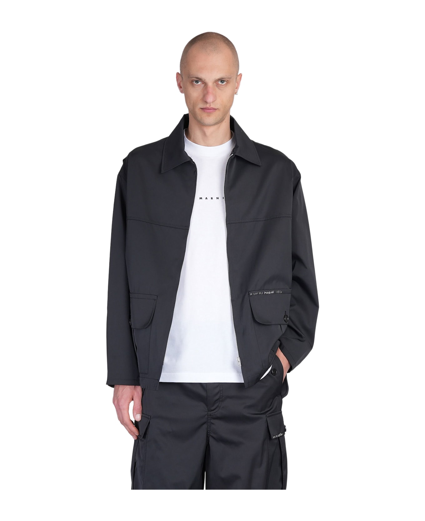 Marni Casual Jacket In Black Polyester - black