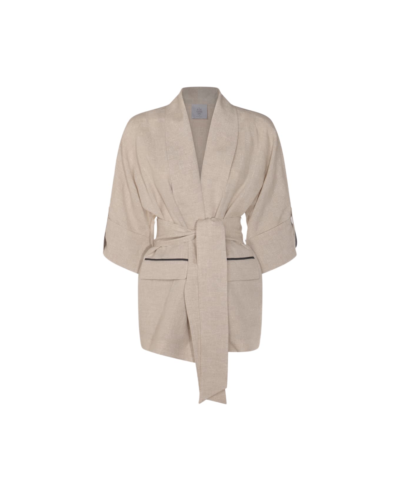 Eleventy Beige Linen Blazer