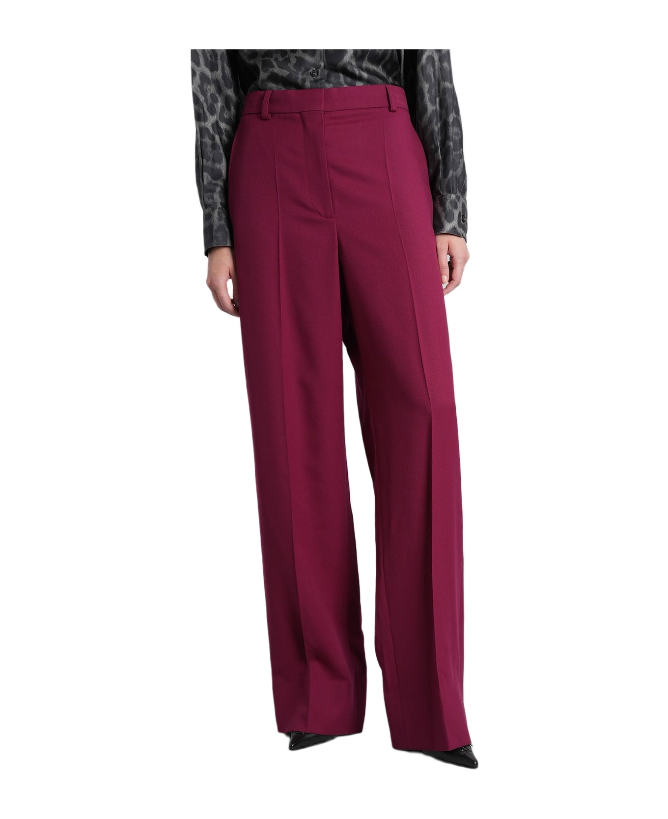 Stella McCartney Pants In Bordeaux Wool - bordeaux