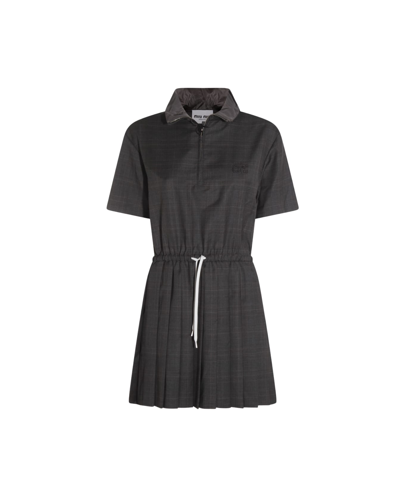 Miu Miu Grey Wool Dress - Grey