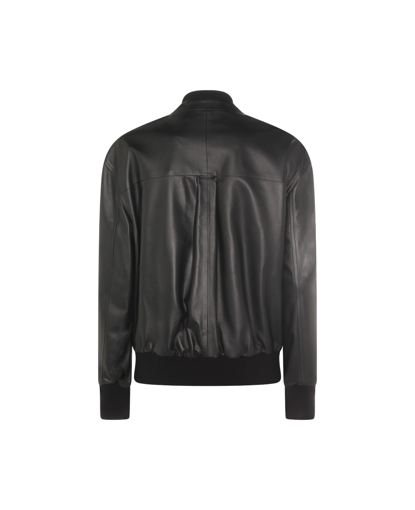 The Row Black Leather Jacket - Black