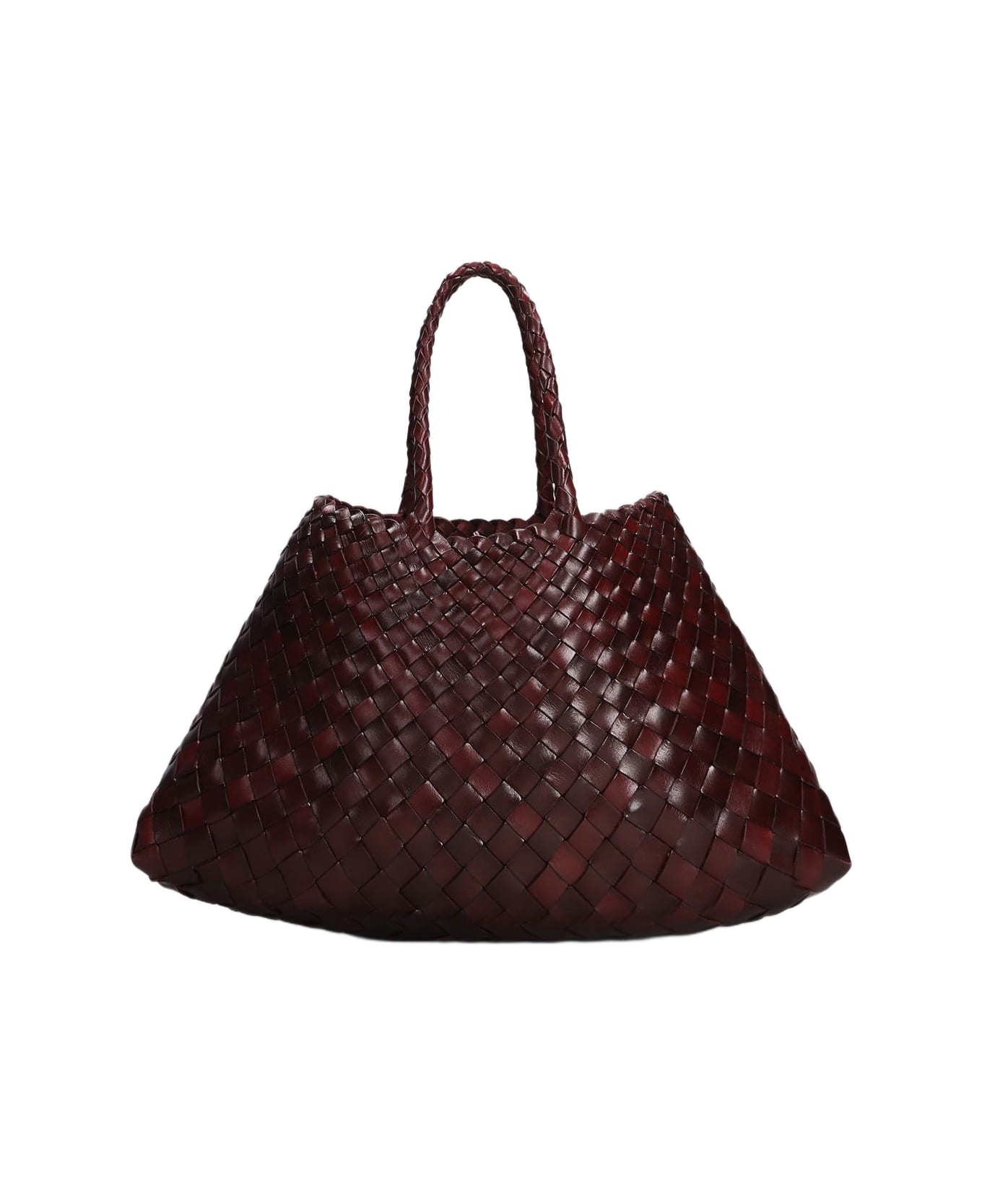 Dragon Diffusion Santa Croce Small Tote In Bordeaux Leather - bordeaux